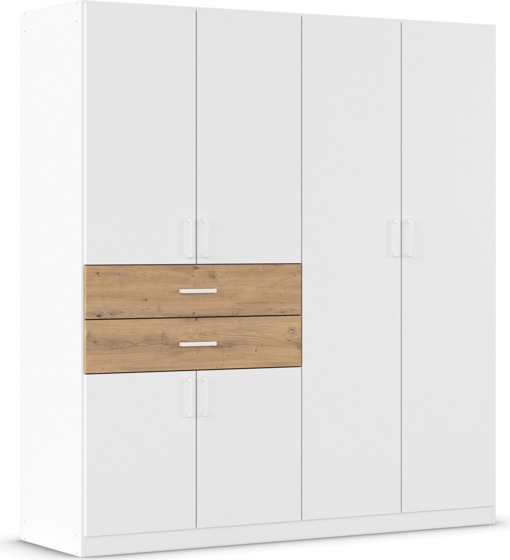 rauch "Kleiderschrank Schrank Garderobe MAIKA mit Dekor-Front" 2 Schubladen, in verschiedenen Breiten, Höhen, Farben, MADE IN GERMANY