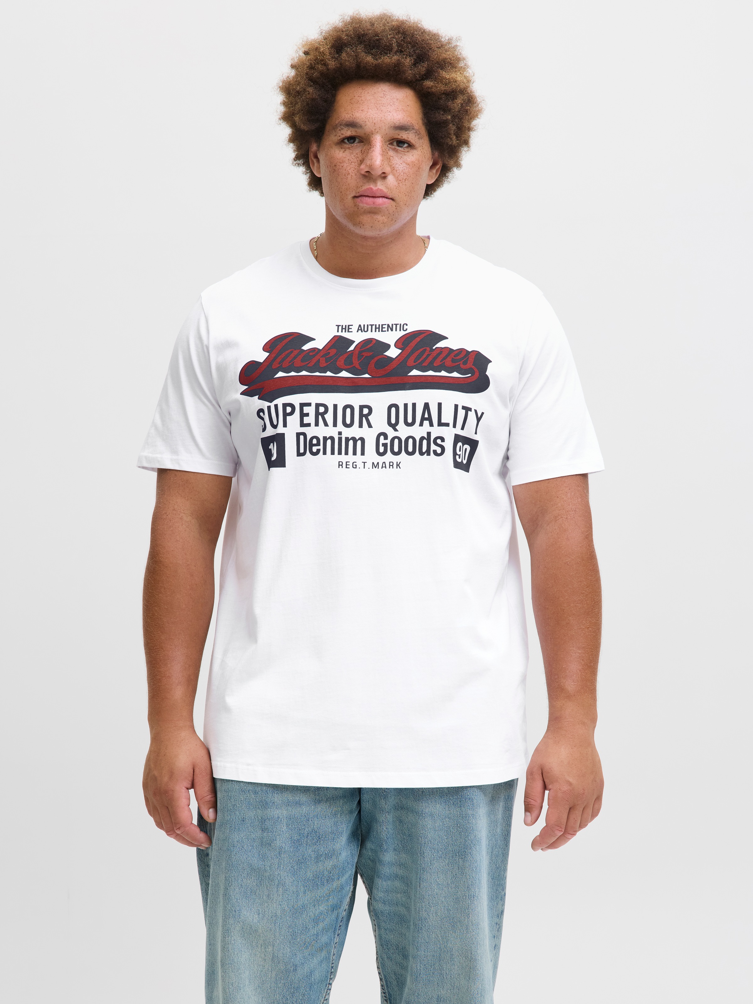 Jack & Jones PlusSize T-Shirt "JJELOGO TEE SS 2 COL AW25 3PK MP PLS", (Pack günstig online kaufen