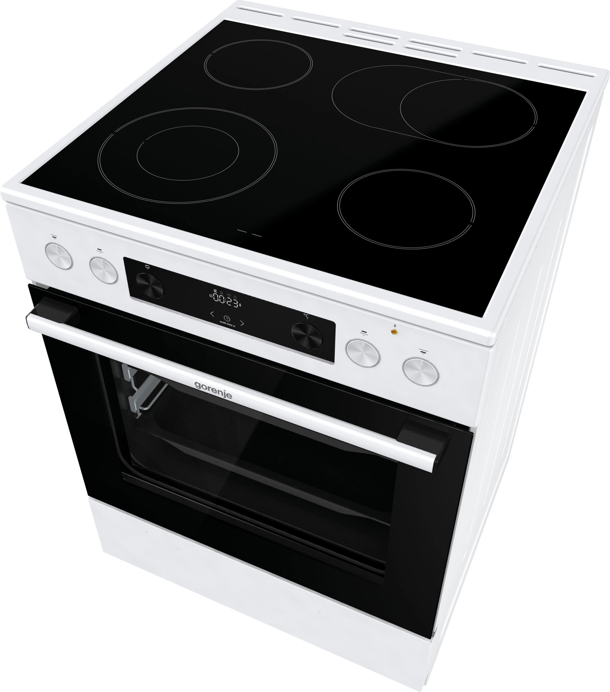 GORENJE Elektro-Standherd »GECS6C70WPA«, mit 2-fach-Teleskopauszug, Aqua Clean, Knusprig genießen – ganz ohne Extra-Kalorien - dank AirFry-Funktion