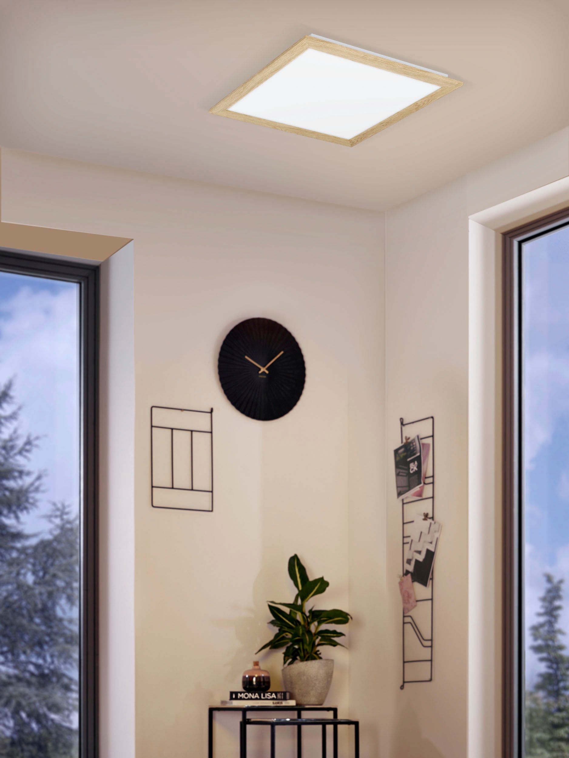 EGLO Deckenleuchte »PIGLIONASSO«, Leuchtmittel LED-Modul | LED fest integriert, Deckenleuchte in weiß aus Stahl, Kunststoff - 32W - Neutralweiß