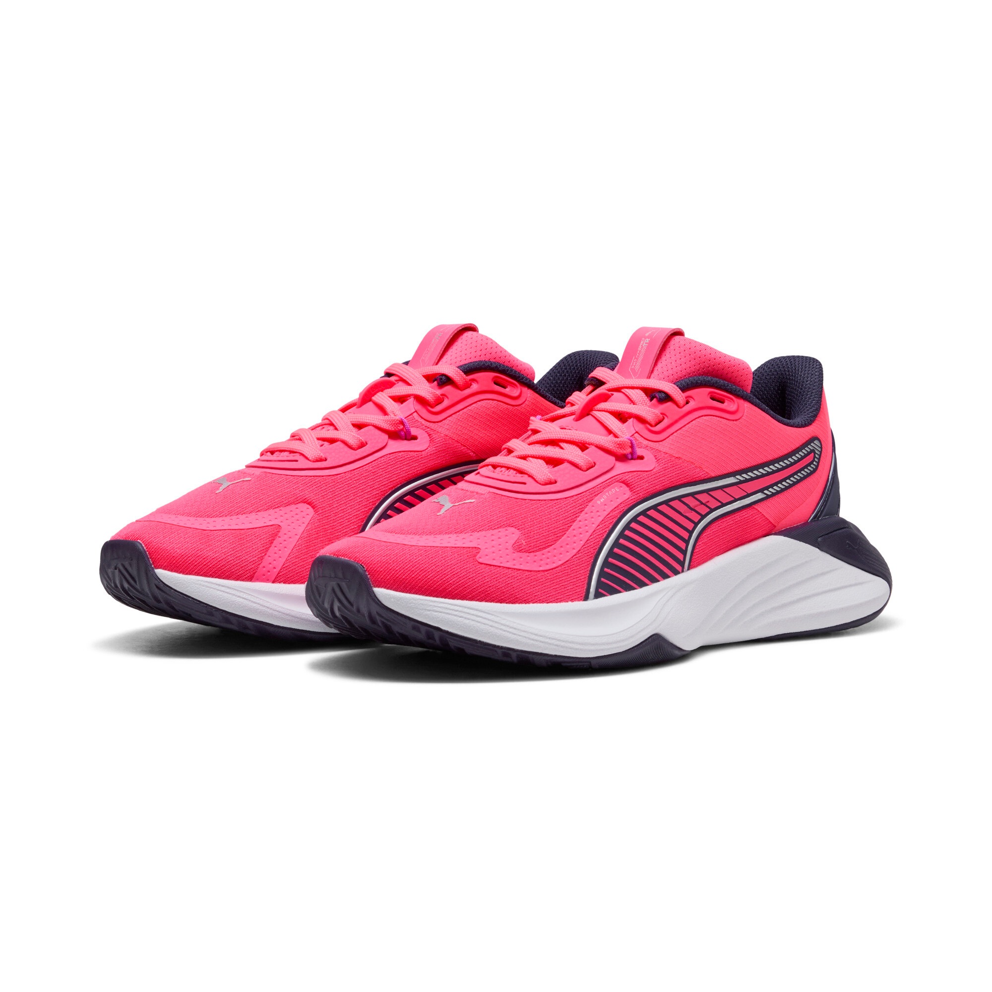 PUMA Damen Trainingsschuh "PWR HYBRID TR WNS", Gr. 38,5pure pink, electric orchid, deep plum, puma weiß, puma silber, Textil, Schuhe
