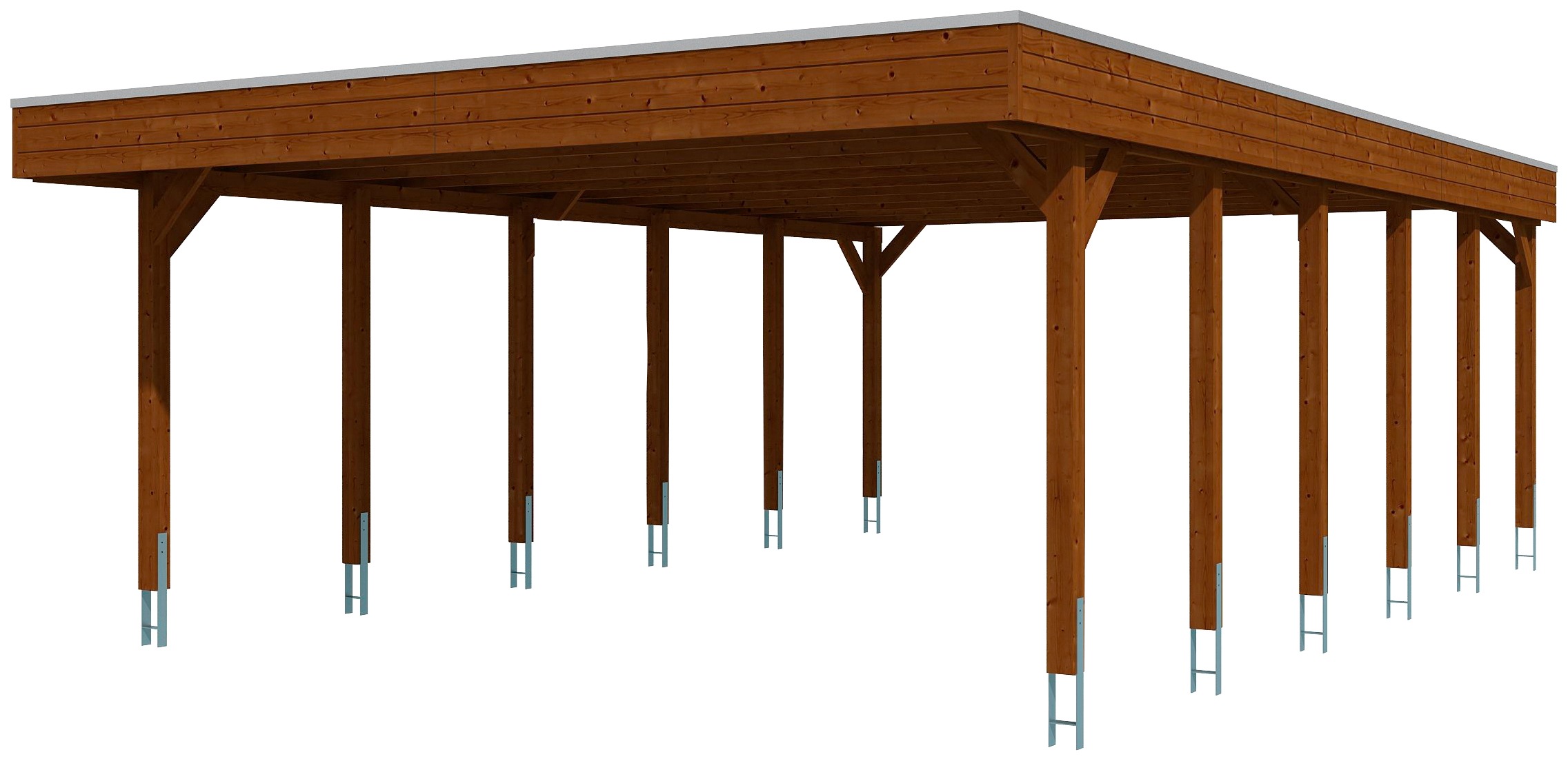 Skanholz Einzelcarport »Friesland«, Fichtenholz, 514 cm, braun