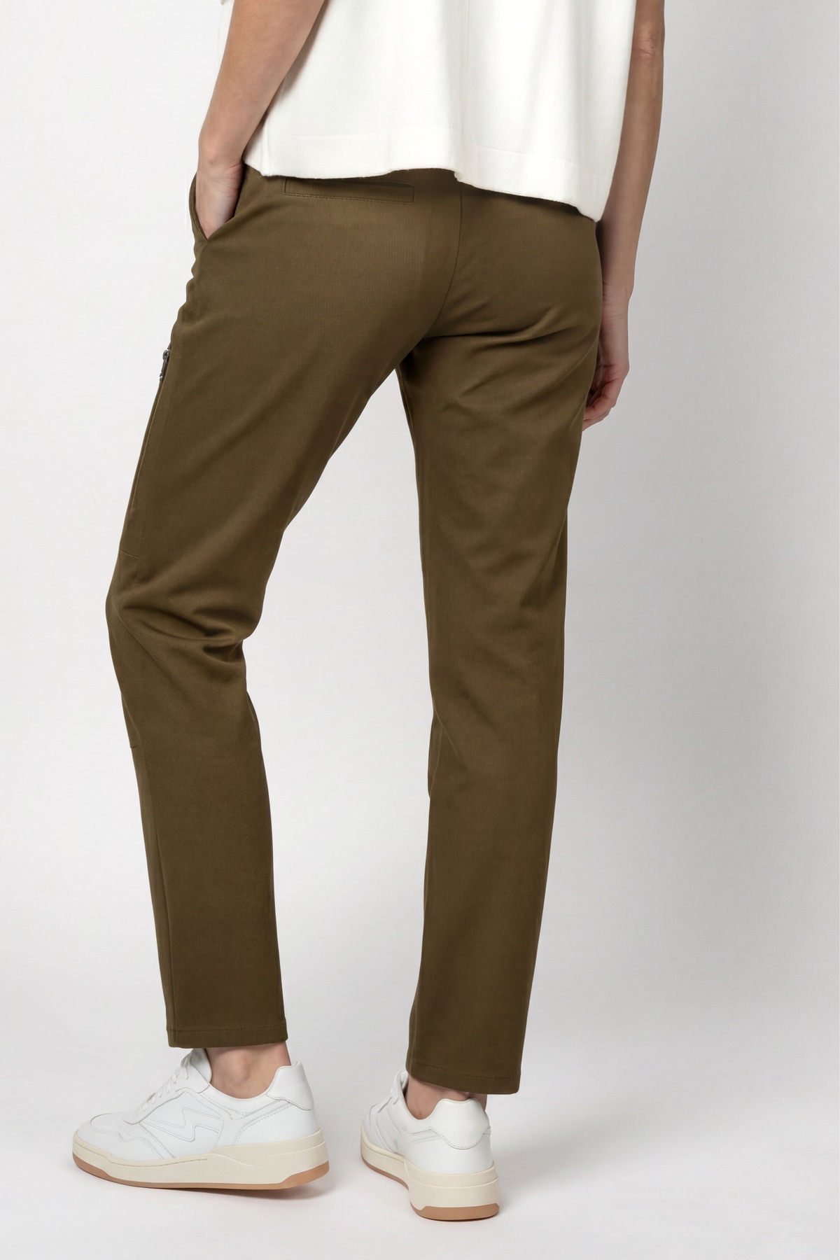 Monari Jogger Pants »Hose Basic Rippe 72cm«  Regular fit mit Taschen