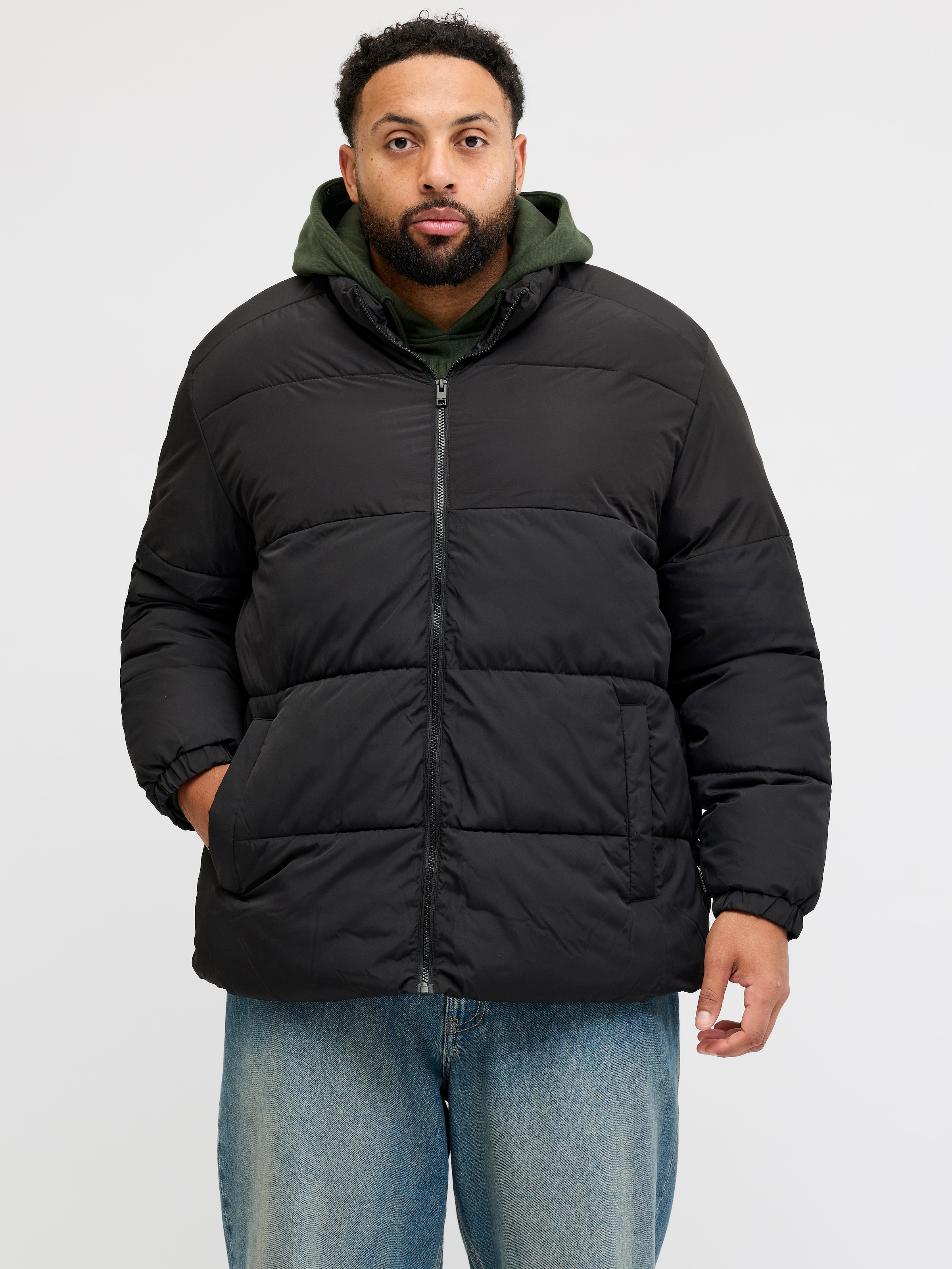 Jack & Jones PlusSize Steppjacke "JJMAZE PUFFER COLLAR PLS" ohne Kapuze günstig online kaufen