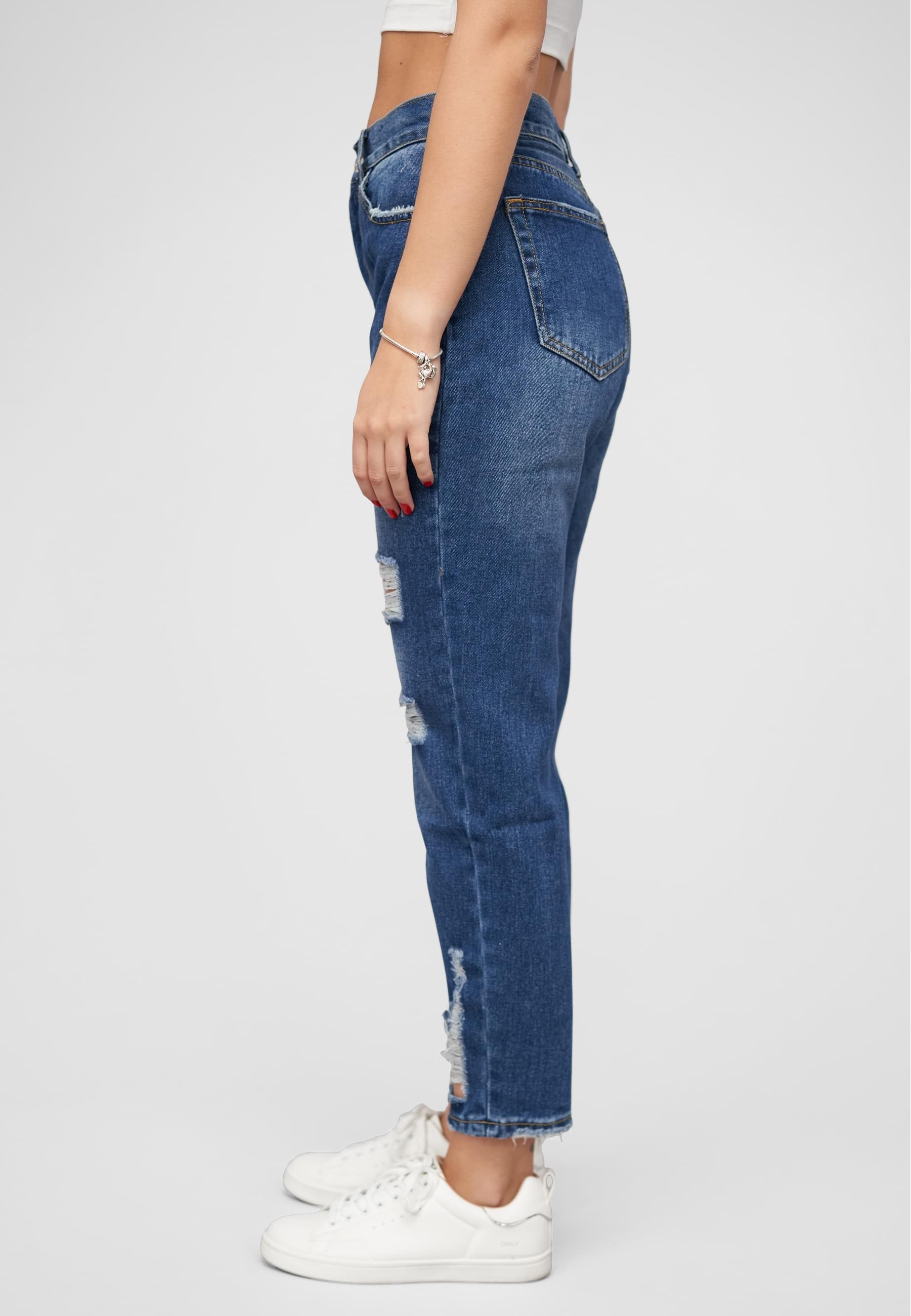 CLOUD 5IVE Bequeme Jeans »CLOUD 5IVE High-Waist Boyfriend Destroyed Jeans Hose 5-Pockets«