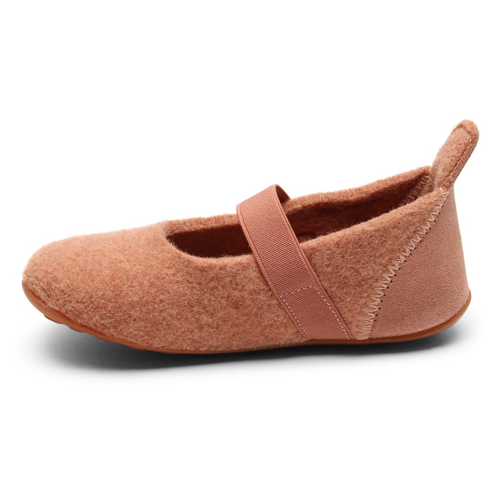 Bisgaard Hausschuh »bisgaard ballet wool«, Ballerina, Schlupfschuh mit praktischem Gummizug