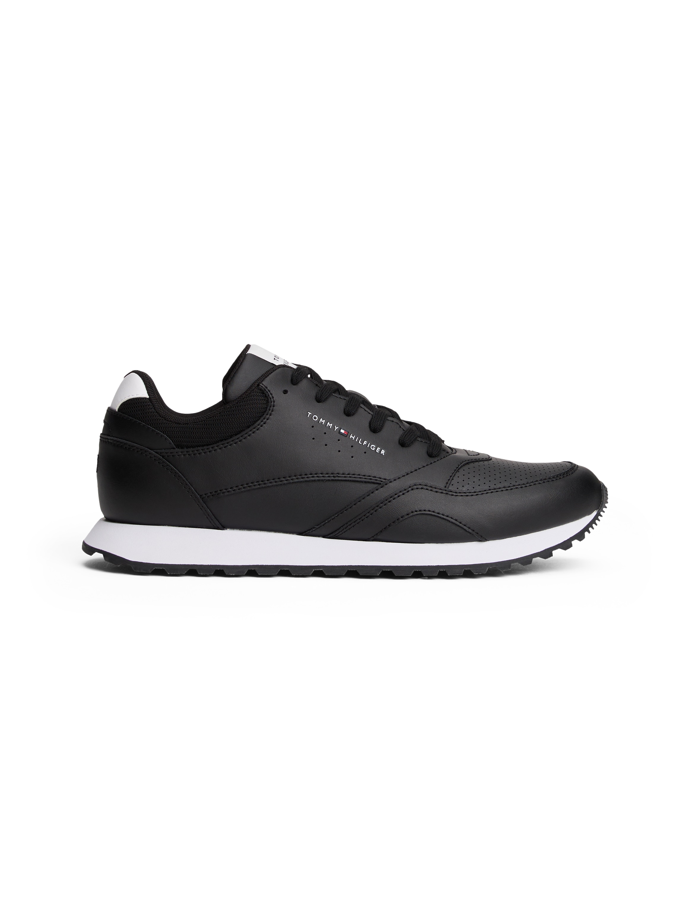 Tommy Hilfiger Sneaker »NEW RUNNER EVA LTH ESS«, Freizeitschuh, Halbschuh, Schnürer mit sportiver Lochung