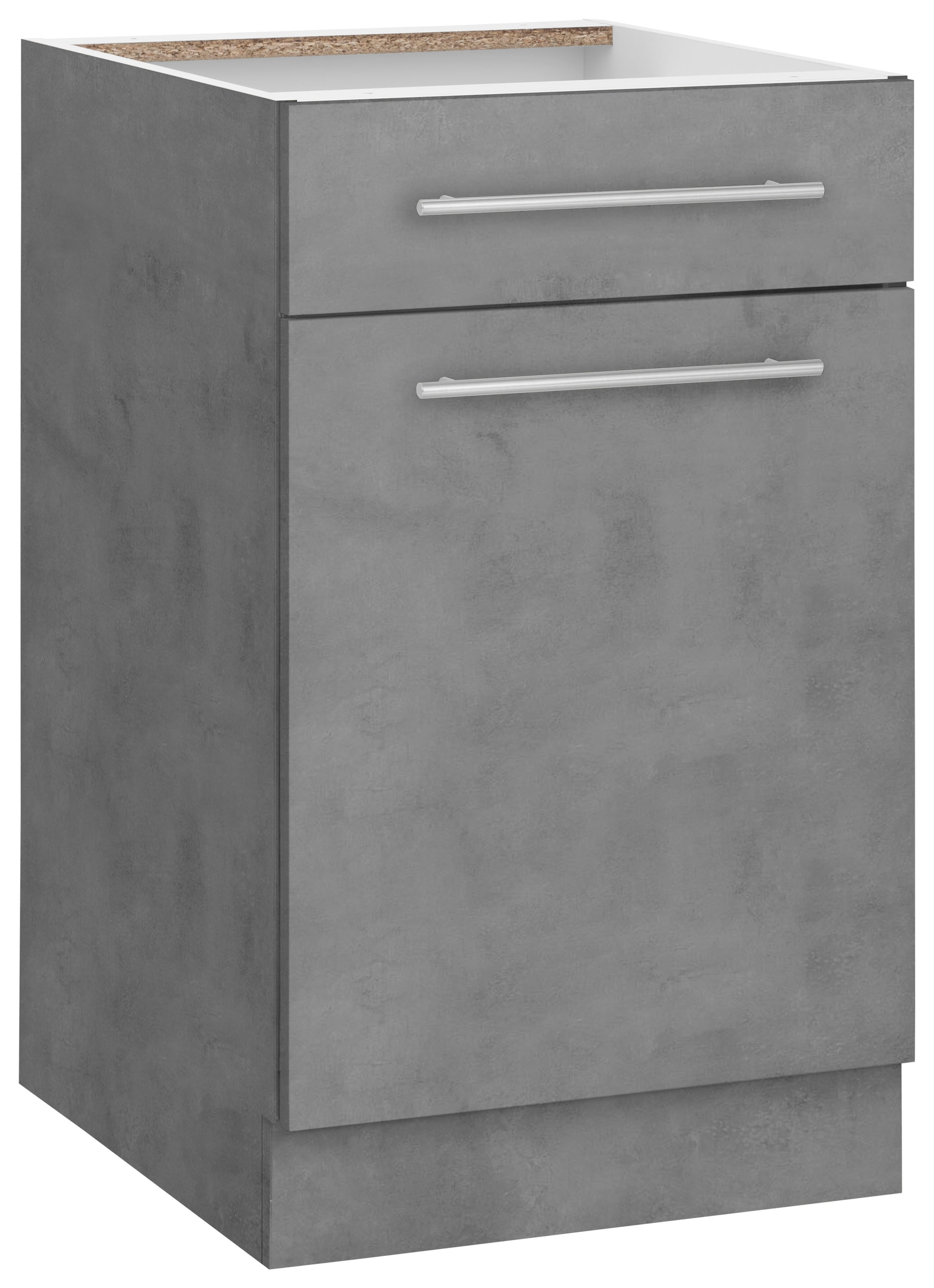 wiho Küchen Unterschrank "Flexi2, Breite 50 cm, Soft-Close bei der Tür" mit Schubkasten, inkl. verstellbaren Einlegeboden