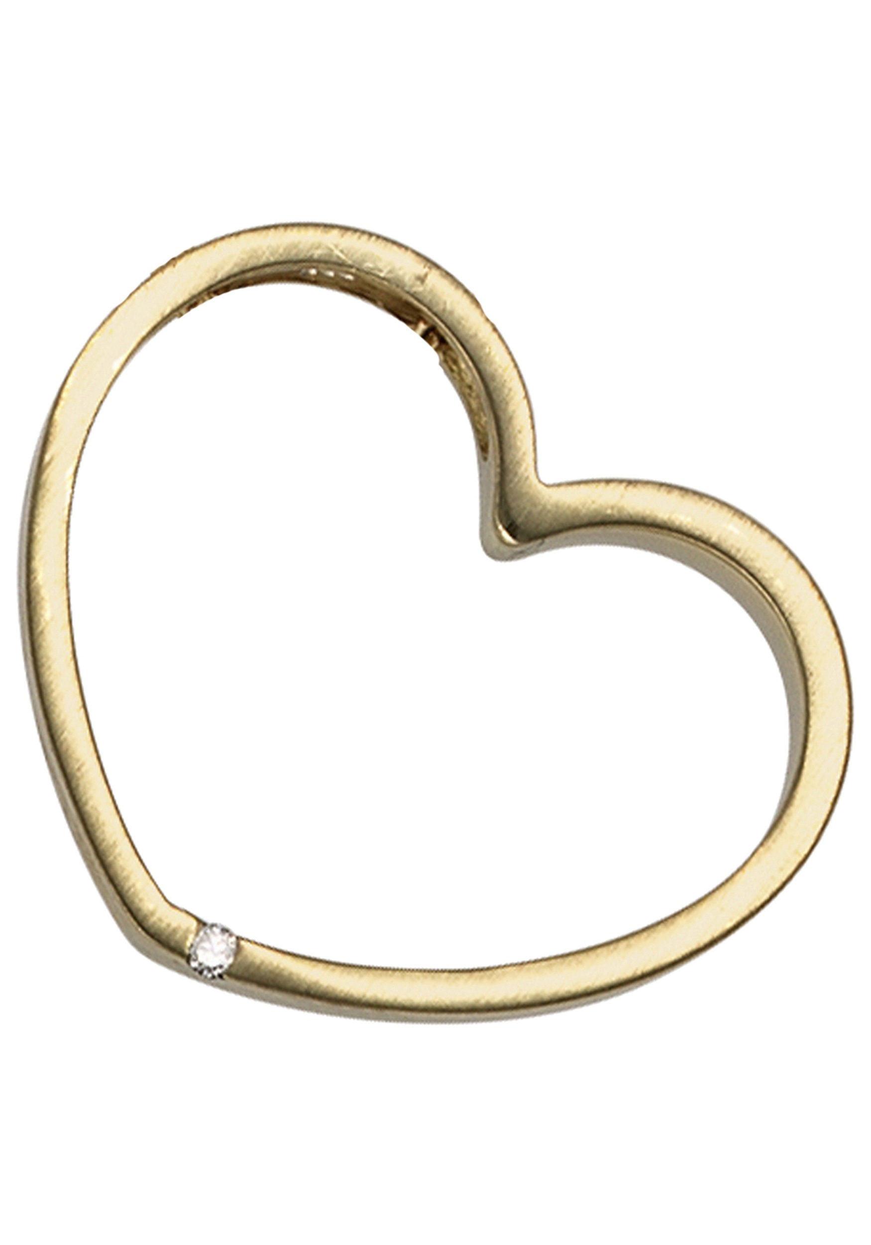 JOBO Herzanhänger »Anhänger Herz« 585 Gold mit 1 Diamant