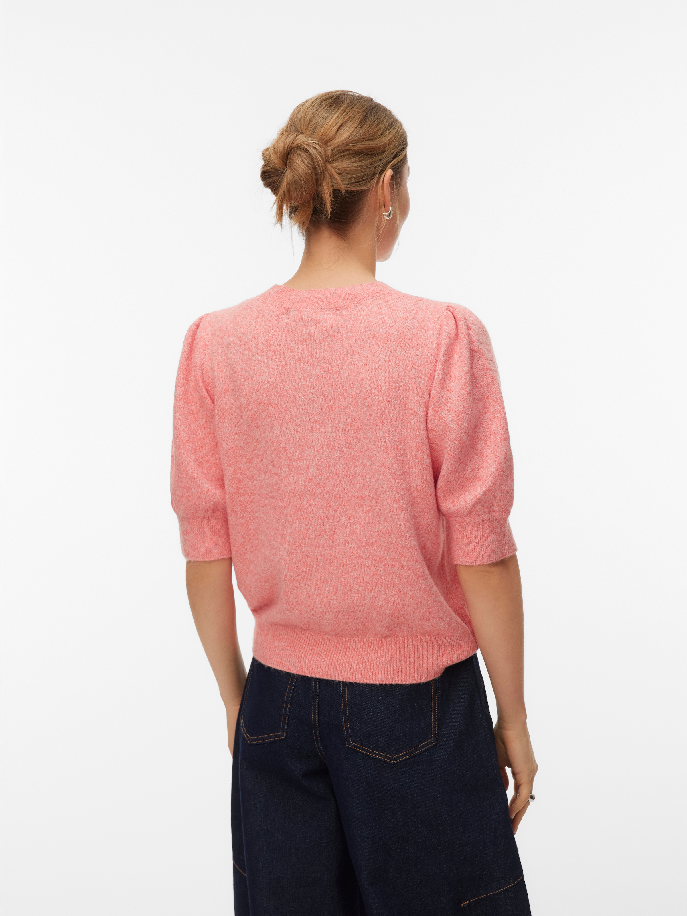 Vero Moda Rundhalspullover »VMDOFFY 2/4 O-NECK PULLOVER GA NOOS« Materialmix, regular fit