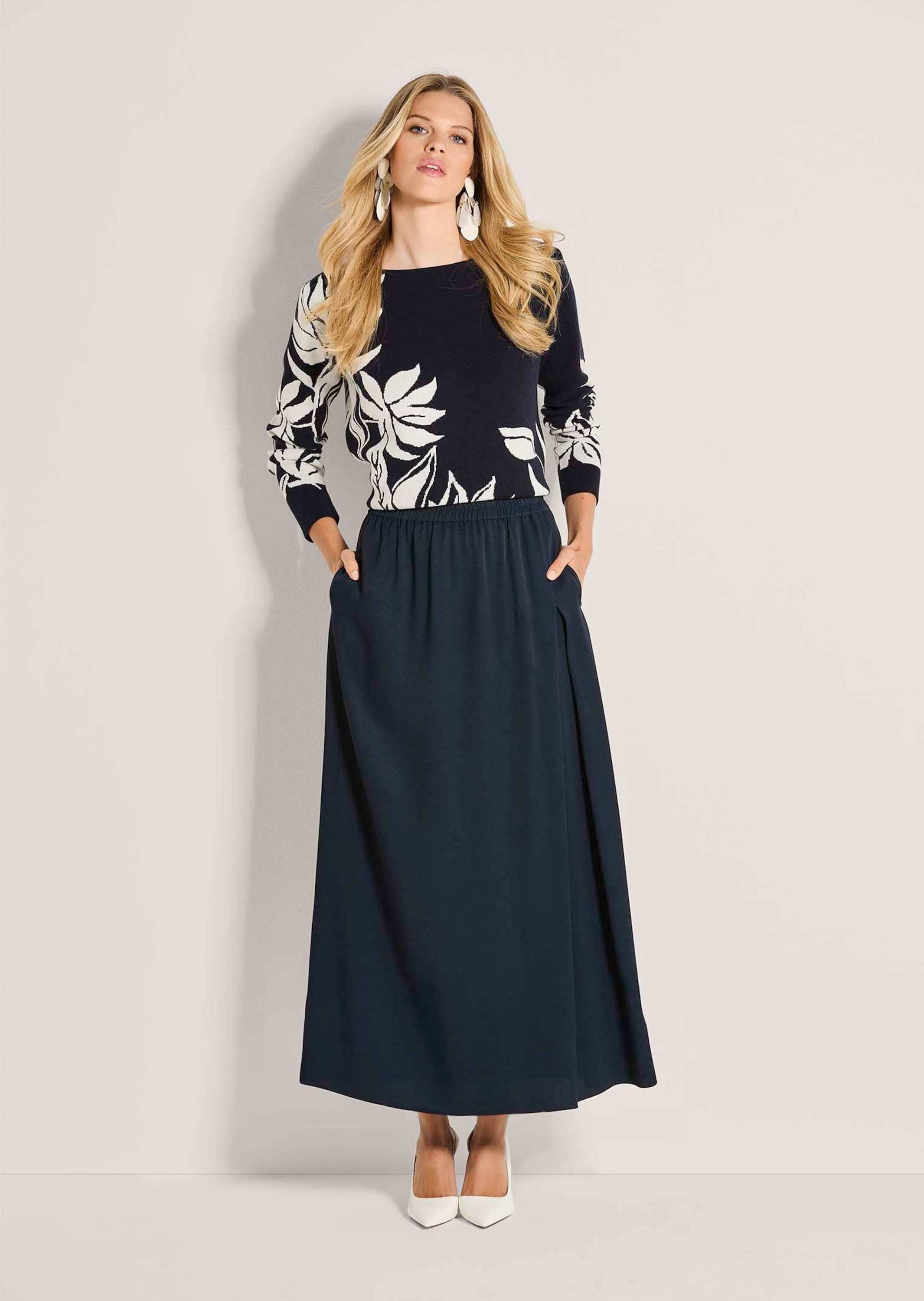 MADELEINE Midirock "Rock Langer Rock mit tiefer Seitenfalte" günstig online kaufen