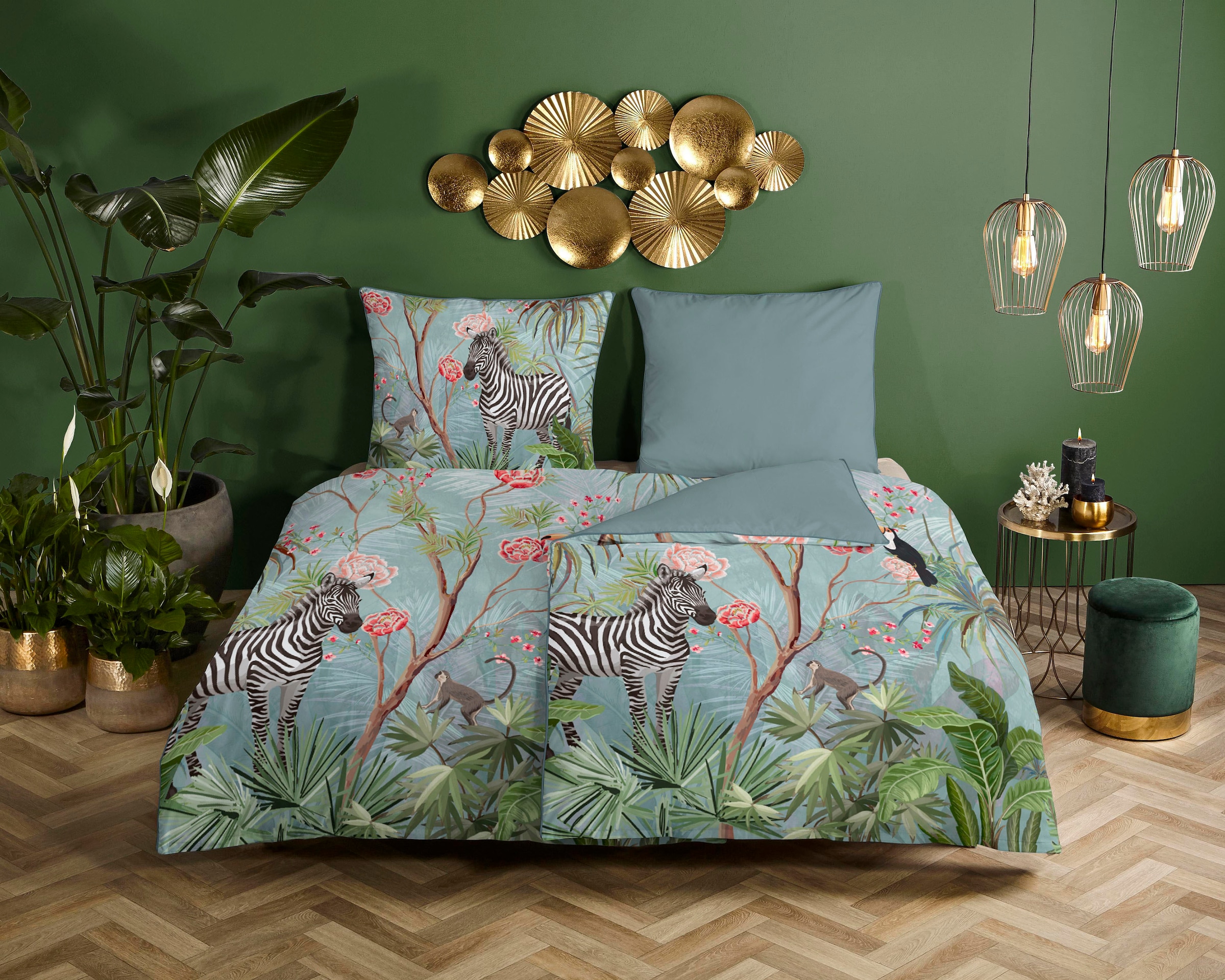 Descanso Wendebettwäsche "Yasmin" 3 Stk. tlg. Baumwolle, Satin, 135x200, Bi günstig online kaufen