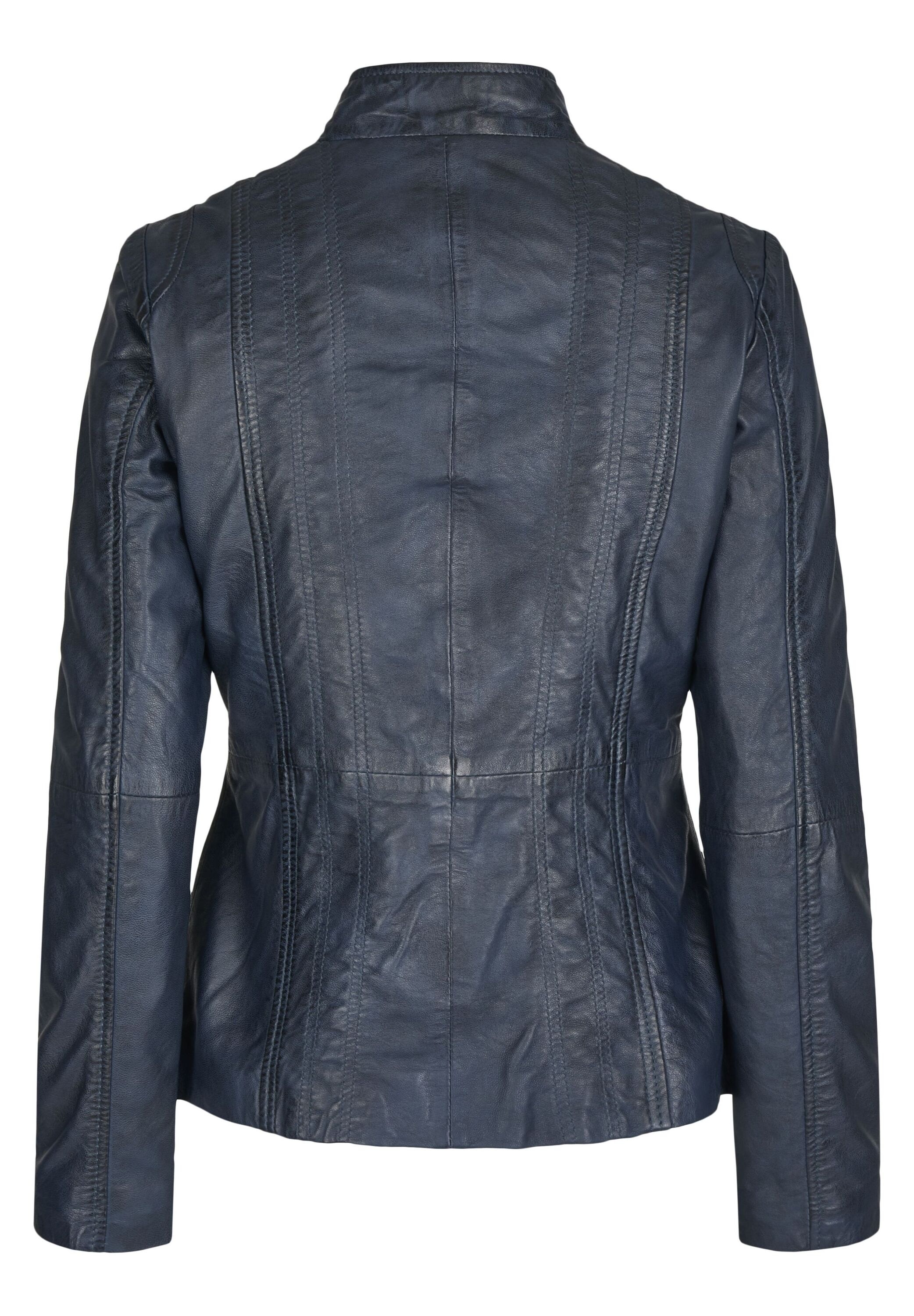 7eleven Lederjacke »SEFEMA« ohne Kapuze mit Taschen