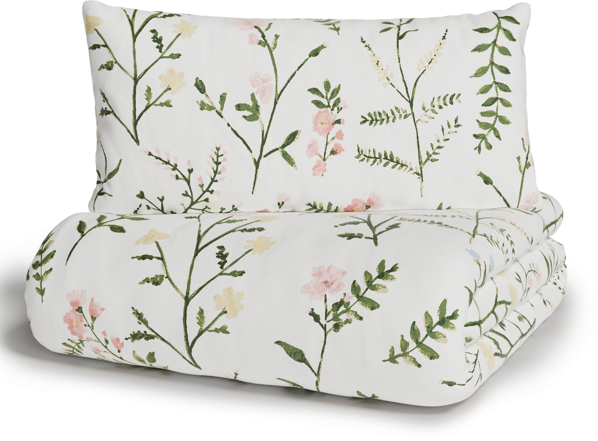 OTTO home Bettwäsche »Claara« 2 Stk. tlg. mit Blumen Design, skandinavisch, romantische Bettwäsche