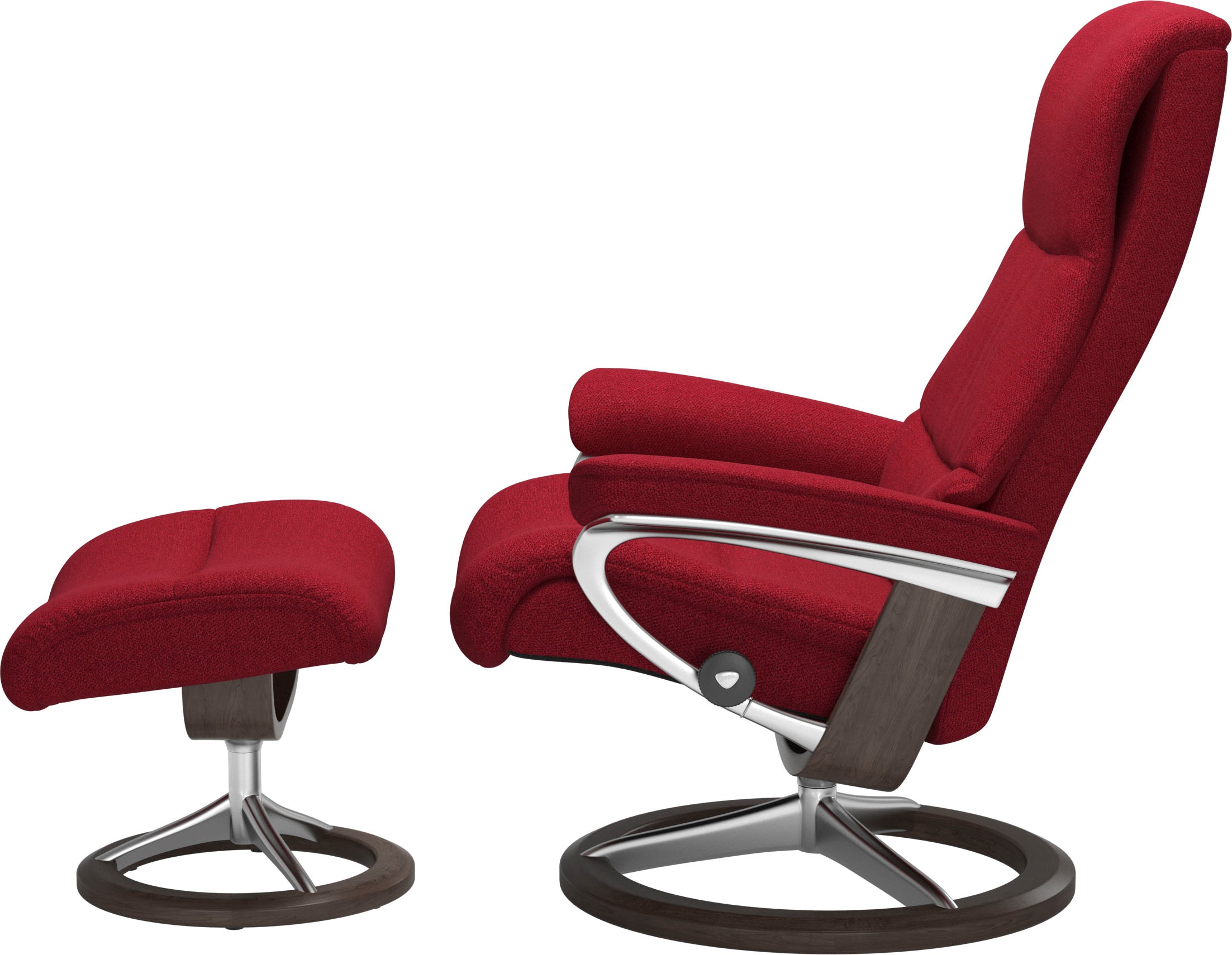 Stressless® Relaxsessel »View«, (Set, Relaxsessel mit Hocker), mit Signature Base, Größe S,Gestell Wenge