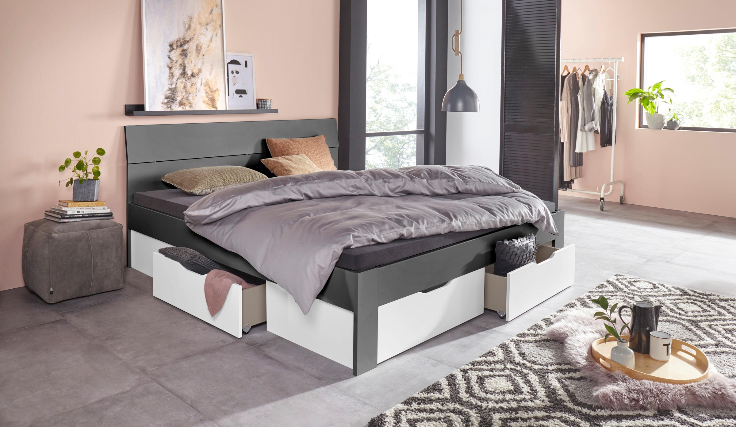 rauch Bett "Einzelbett Doppelbett Stauraum FLEXX Breiten 90/140/180 cm" Ein günstig online kaufen