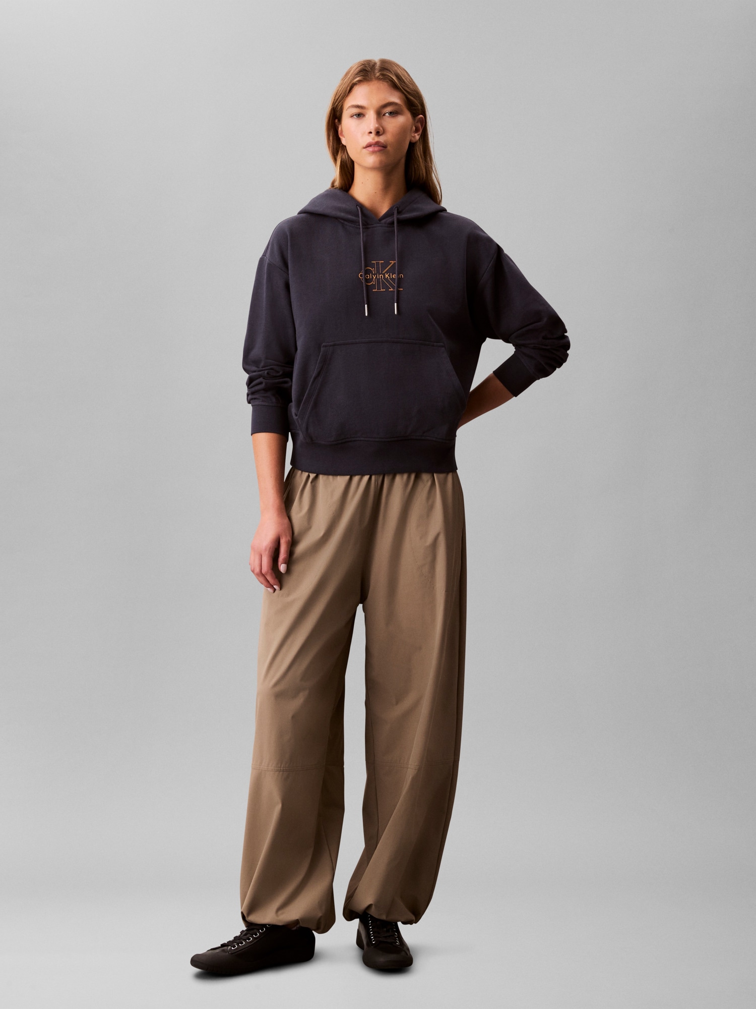 Calvin Klein Jeans Sweatshirt Kapuze mit Kordelzug, regular fit, Logodruck