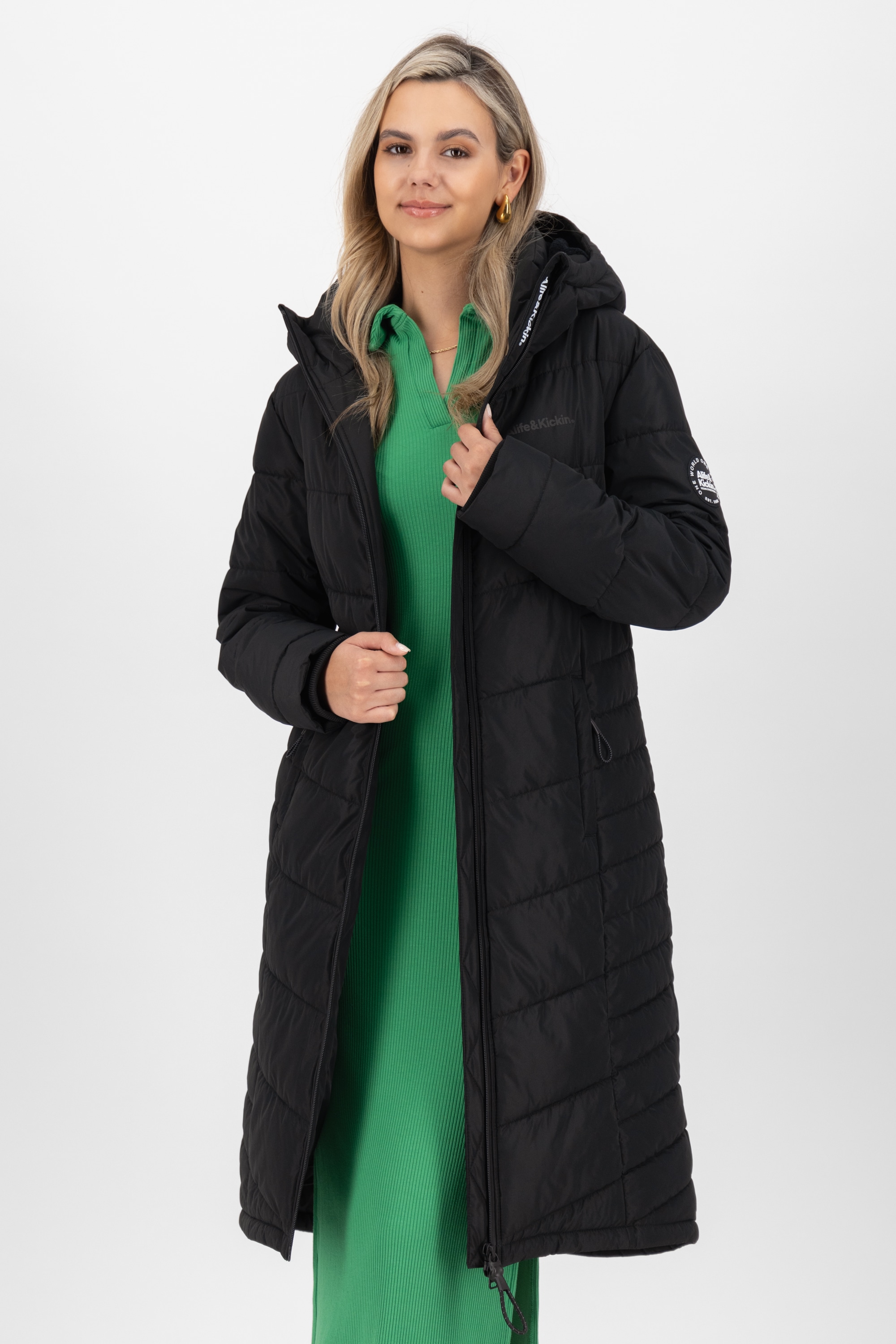 Alife & Kickin Winterjacke »Damen VedaAK A Parka« Leichter gefütterter Mantel mit weichem Teddyfell Innenfutter