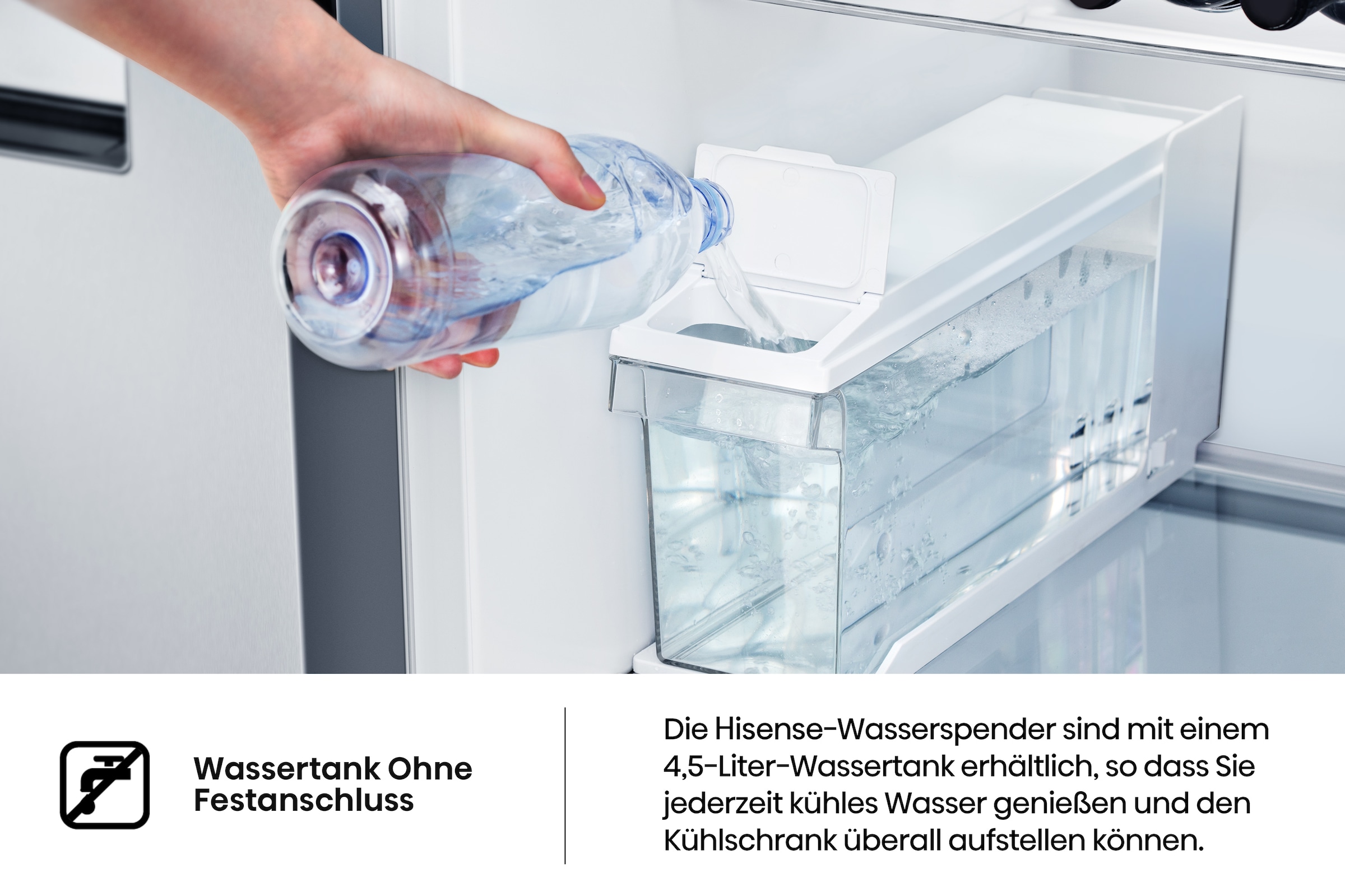 Hisense Side-by-Side »RSIM535ACE«, Wasser-/Eisspender, NoFrost, mit Wassertank