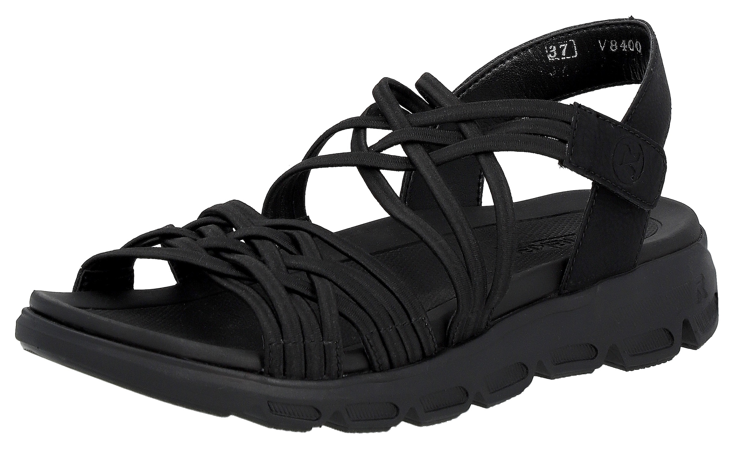 Rieker EVOLUTION Sandale, Sommerschuh, Sandalette, mit Stretchriemchen und Klettverschluss