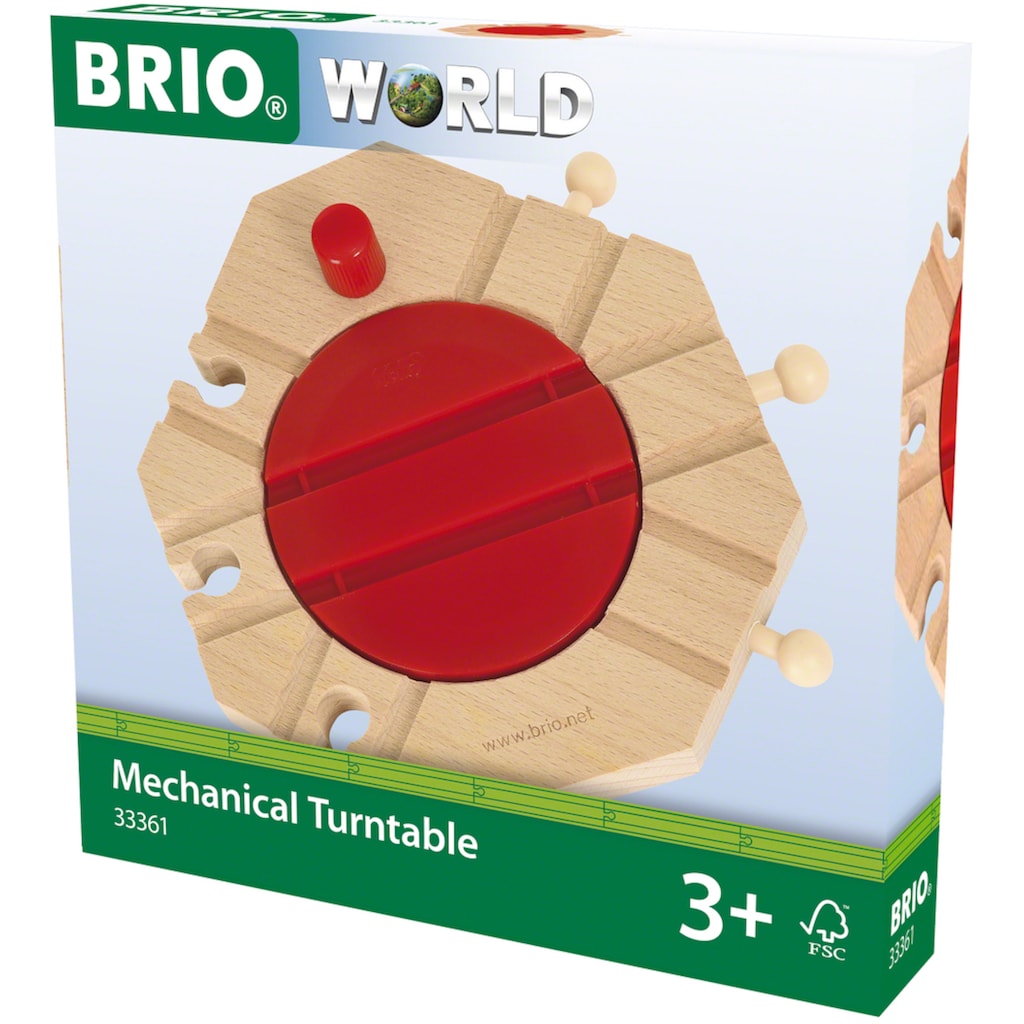 BRIO® Spielzeugeisenbahn-Kreuzung »BRIO® WORLD, Mechanische Drehscheibe«