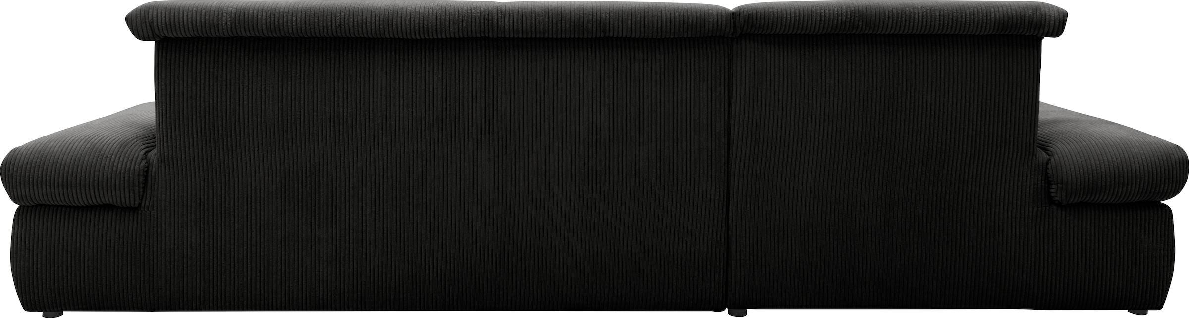 DOMO collection Ecksofa »Moric Luxus - B/T/H 300/172/80 cm, XXL-Format«, L-Form, 140kg Belastung/Sitz, Cord, grau