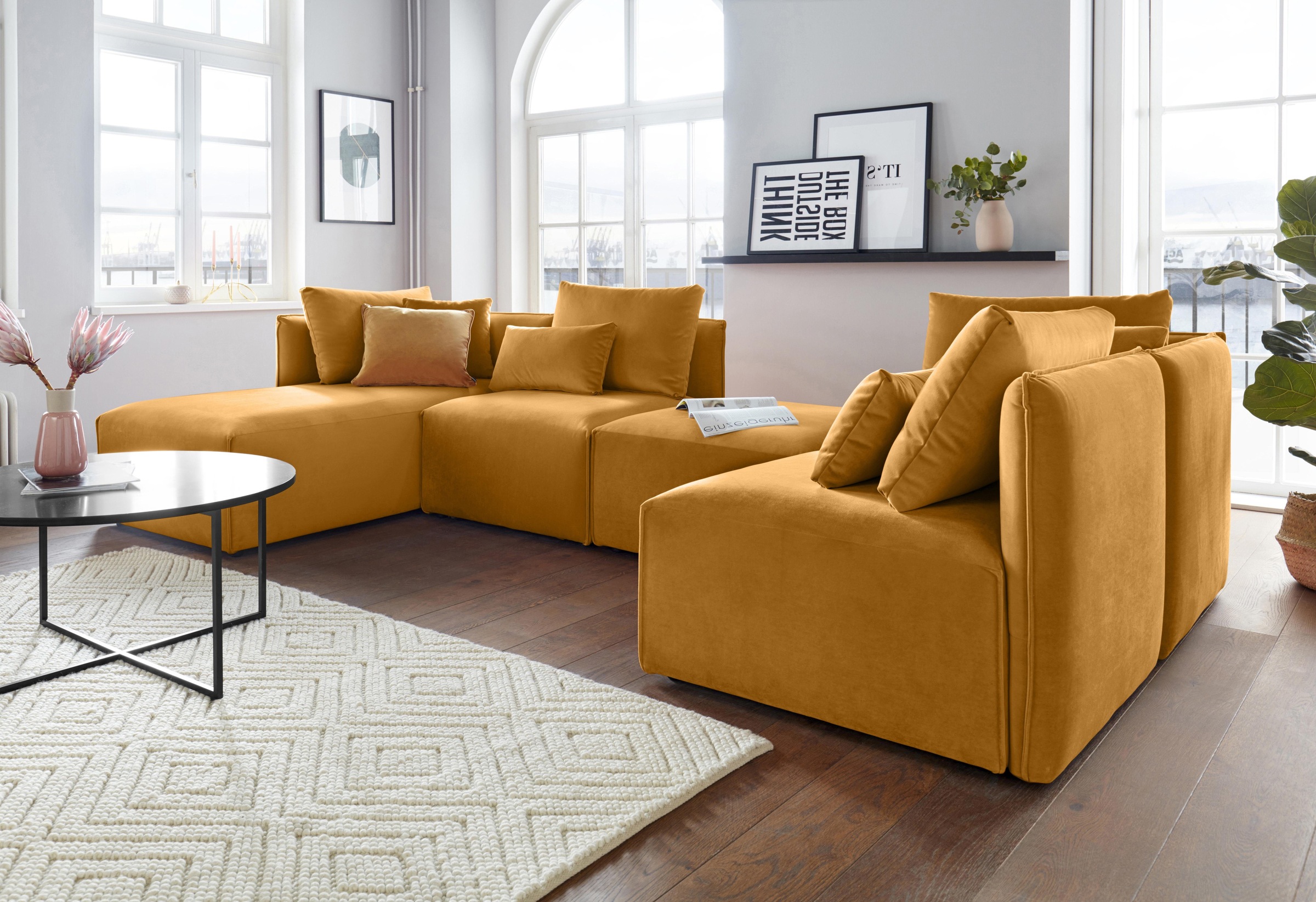 OTTO home Wohnlandschaft "Nöre U-Form" 5 Teile, in vielen Bezugsqualitäten günstig online kaufen