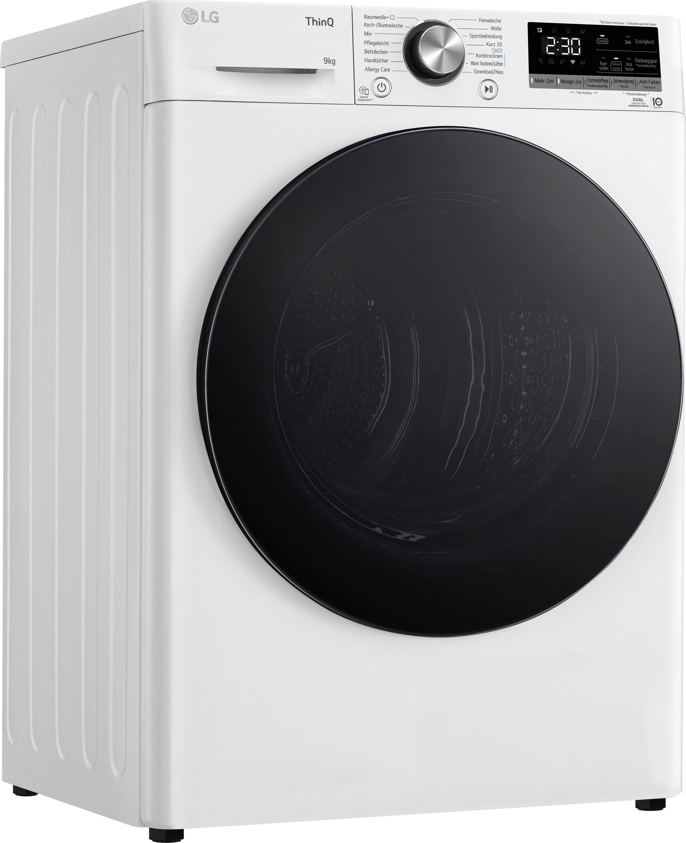 LG Wärmepumpentrockner "RT90V9W", Energieeffizienz: C (A-G), weiß, B:60cm H:85cm T:66cm, Trockner