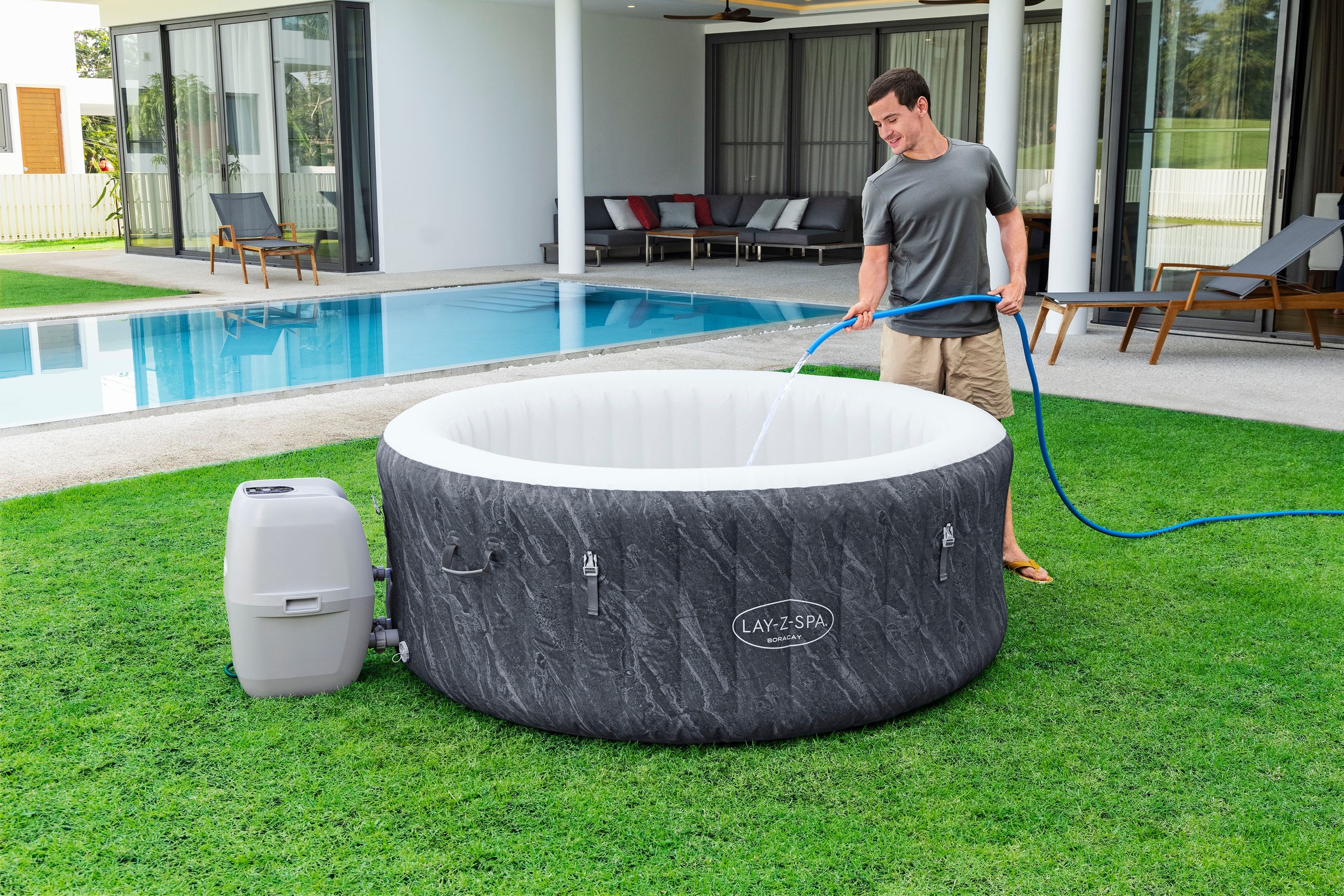 Bestway Whirlpool »LAY-Z-SPA®«, WLAN-Whirlpool Boracay | 180 auf AirJet™ Ø x cm, rund Raten BAUR 66