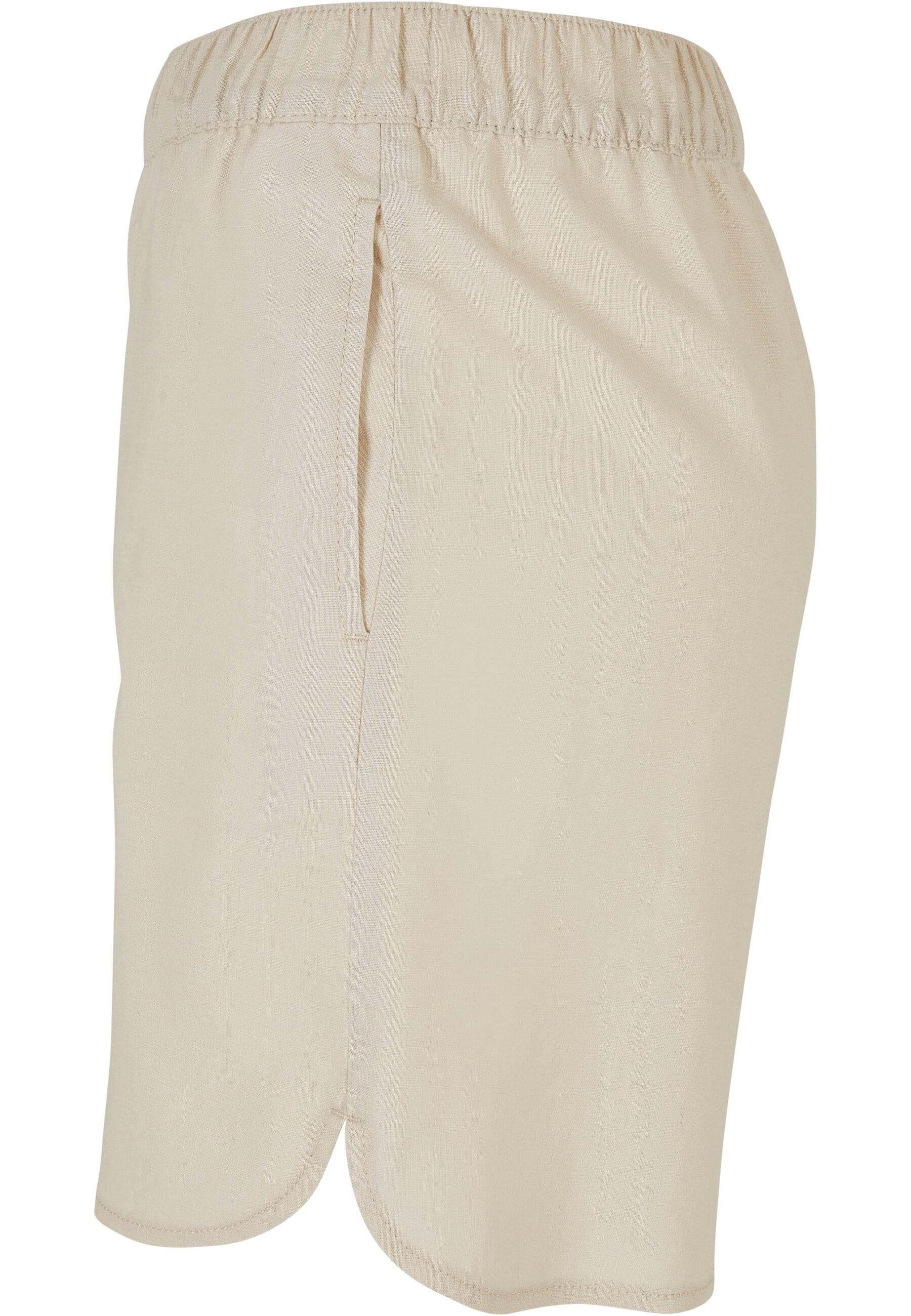 URBAN CLASSICS Shorts »Urban Classics Damen Ladies Linen Mixed Shorts«, (1 tlg.)