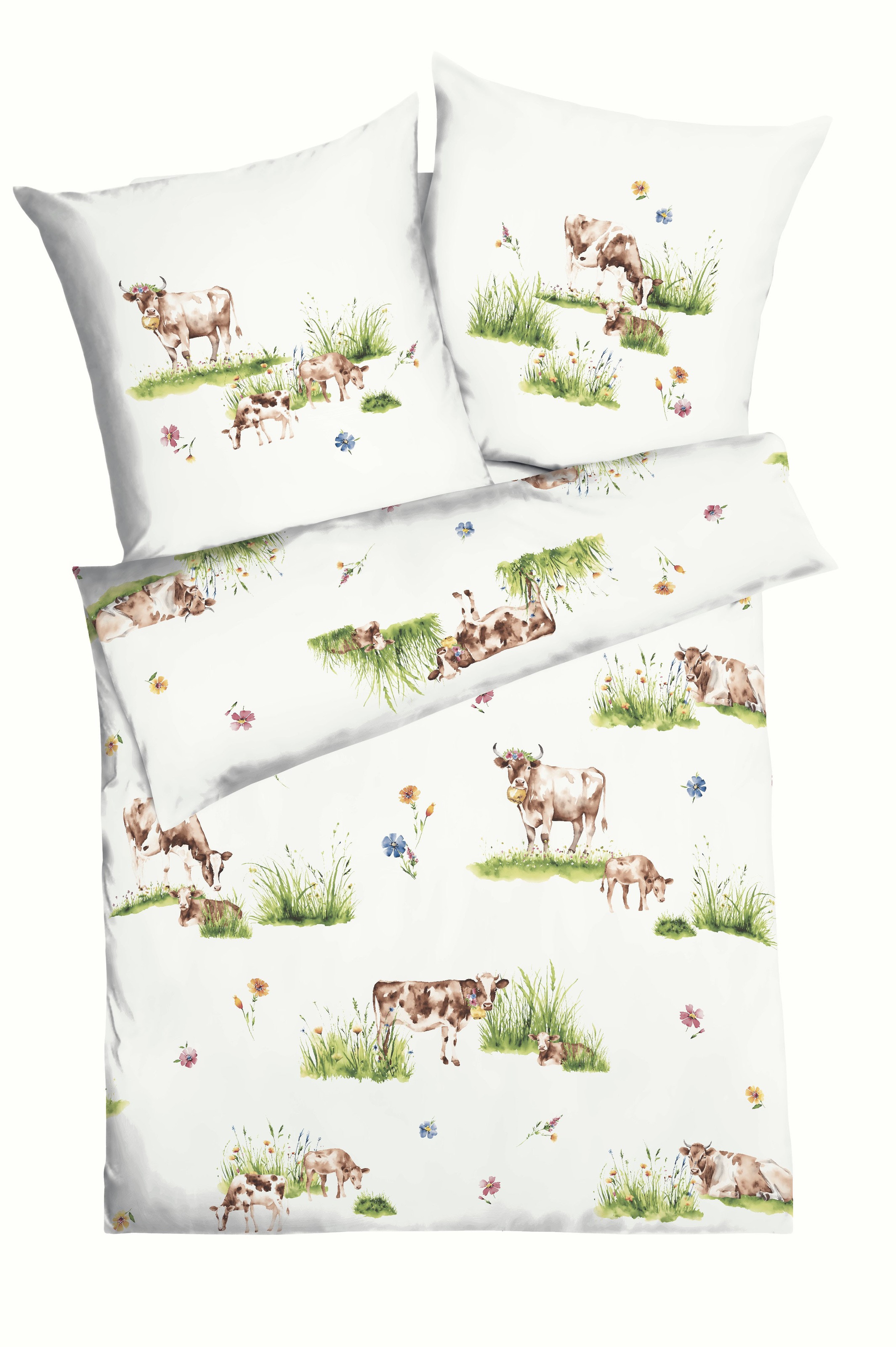 Kaeppel Bettwäsche "Almauftrieb" 2 Stk. tlg. Mit Kühen günstig online kaufen