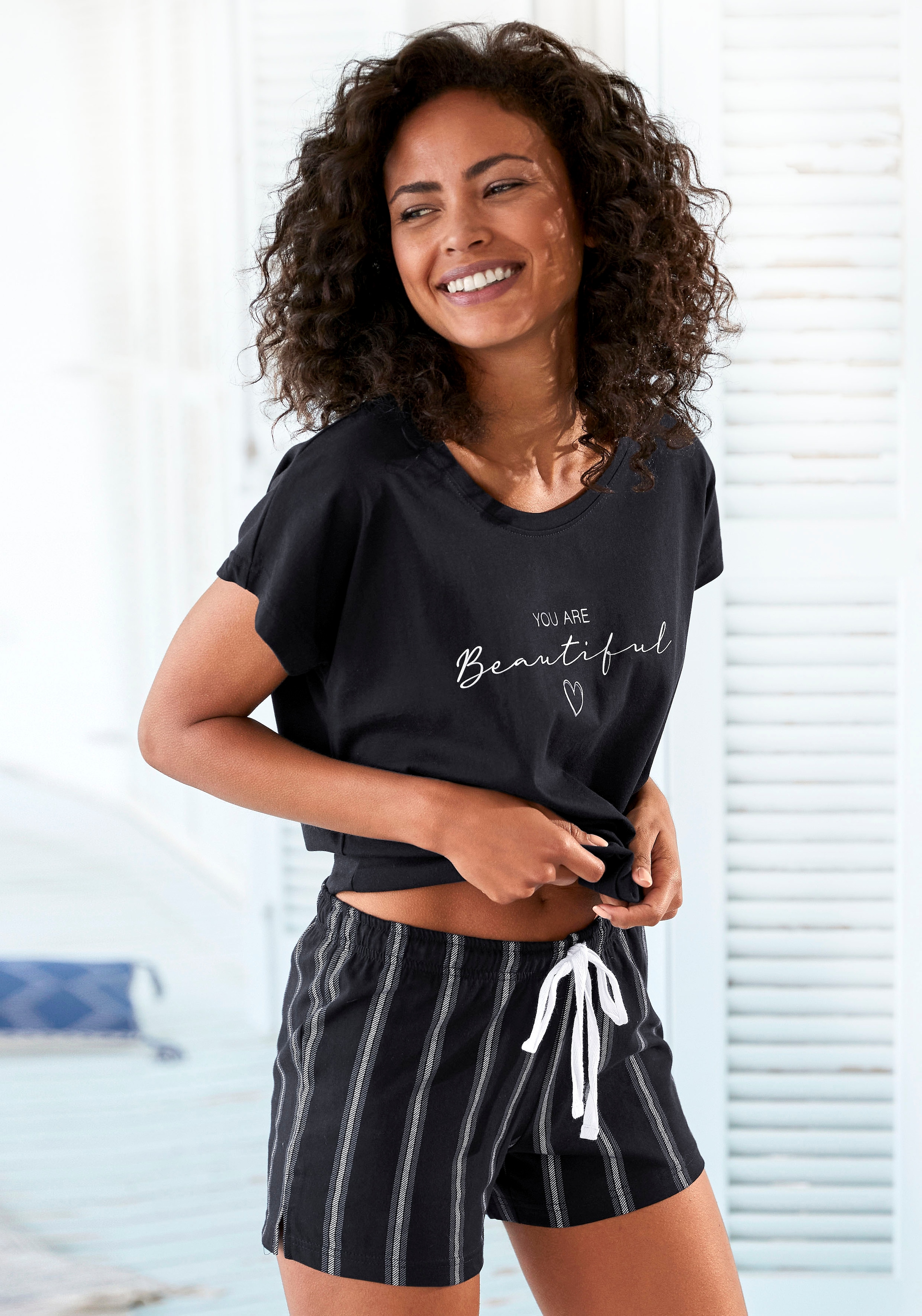 Vivance Dreams Shorty 2 Stk. tlg., mit Frontdruck günstig online kaufen