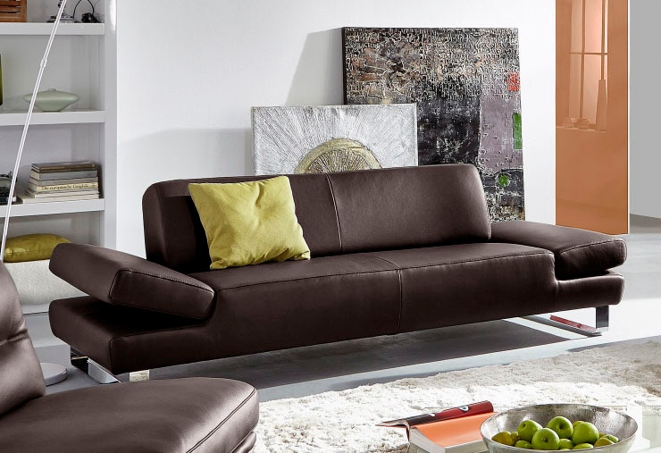 W.SCHILLIG 2-Sitzer "taboo Designsofa mit hohem Sitzkomfort, Breite 202cm, Sitztiefe 59cm" mit Normaltiefe, inklusive Armlehnenverstellung
