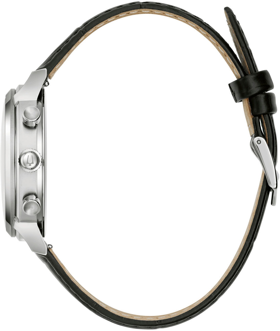 Bulova Chronograph, Quarzuhr, Armbanduhr, Herrenuhr, Lederarmband, analog, Tag