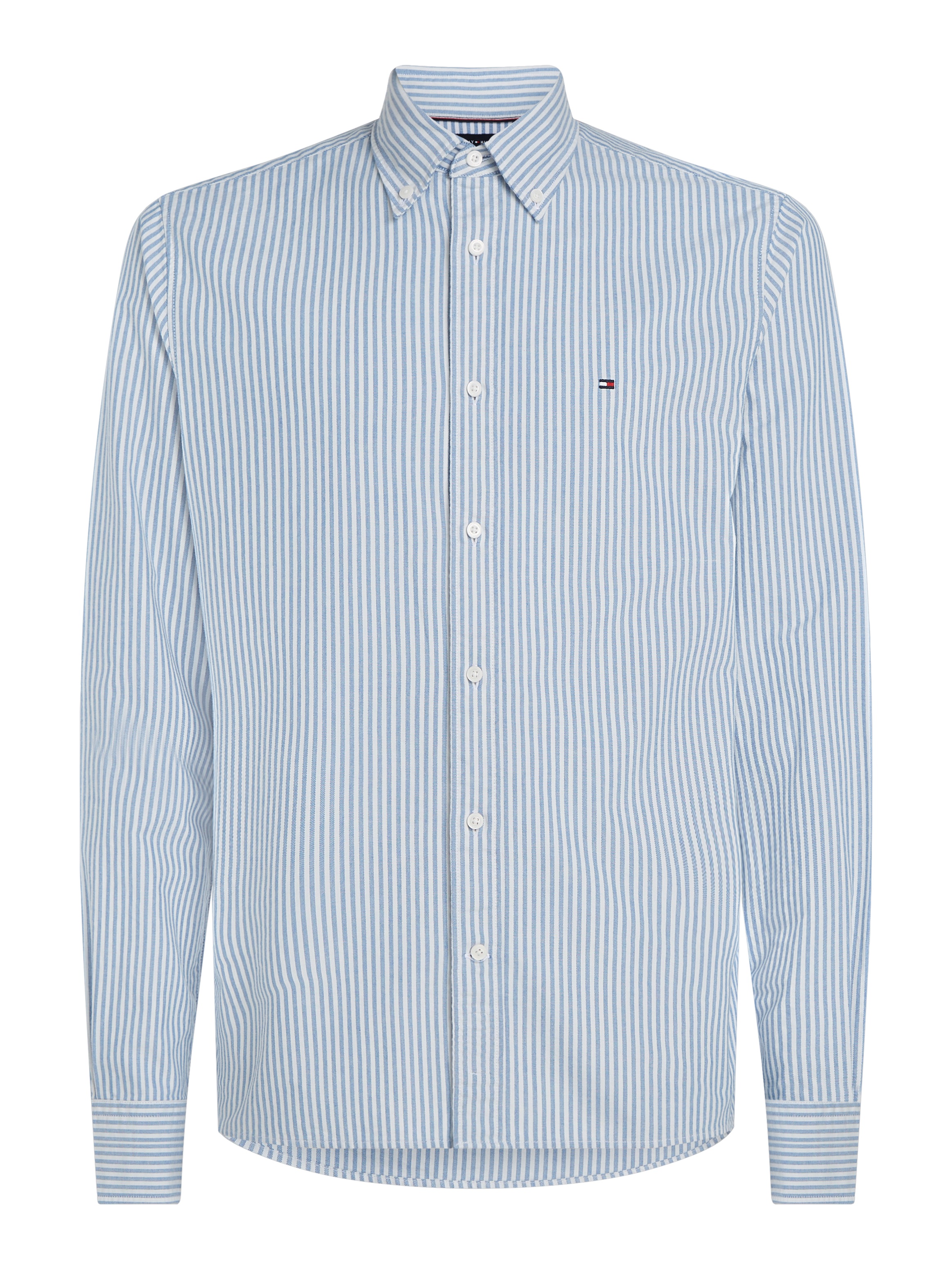 Tommy Hilfiger Chemise à Manches Longues Heritage Oxford Rf Shirt Blue / White M Homme 4