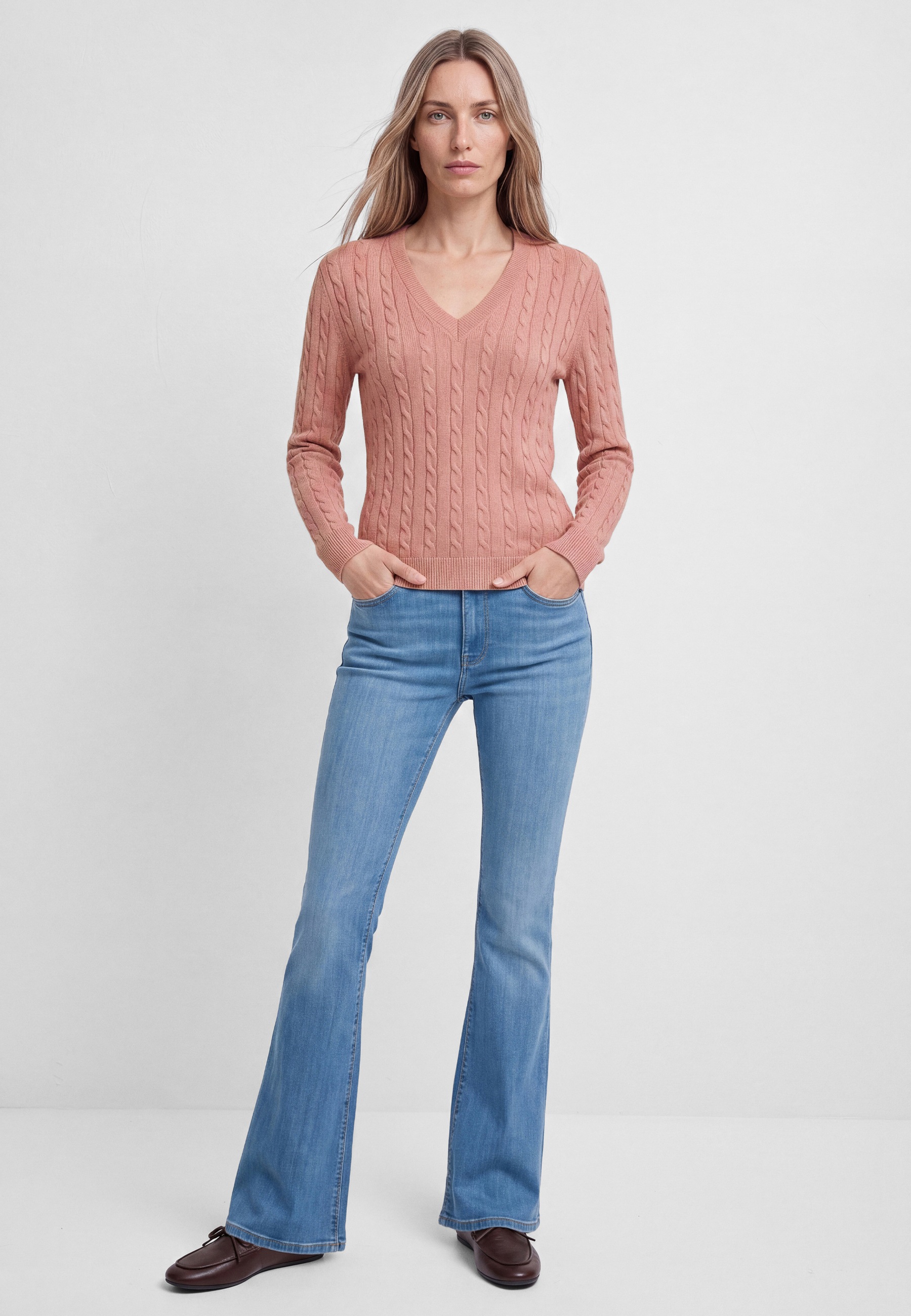 Mavi Langarmshirt »V-NECK SWEATER« Pullover Feinstrick