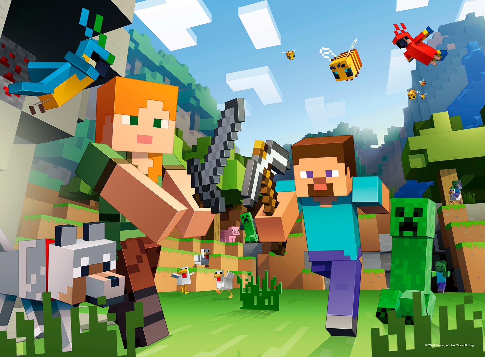 Ravensburger Puzzle »Minecraft, Steve und Alex«, 100 XXLTeile; Made in Germany