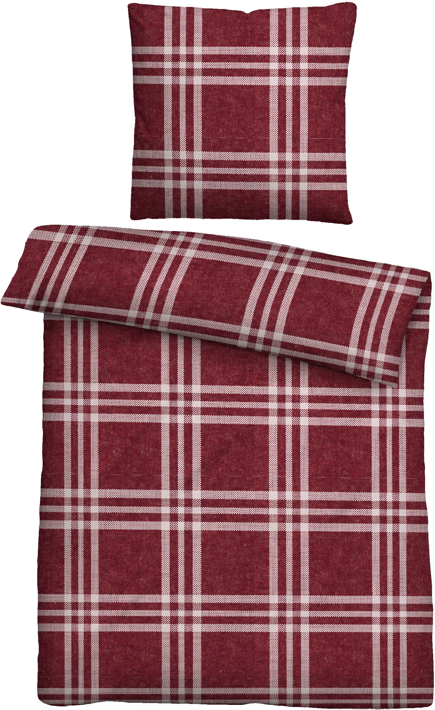 Biberna Bettwäsche "Lya" 2 Stk. tlg. kuschelig warm, weich, Melange, 100% B günstig online kaufen