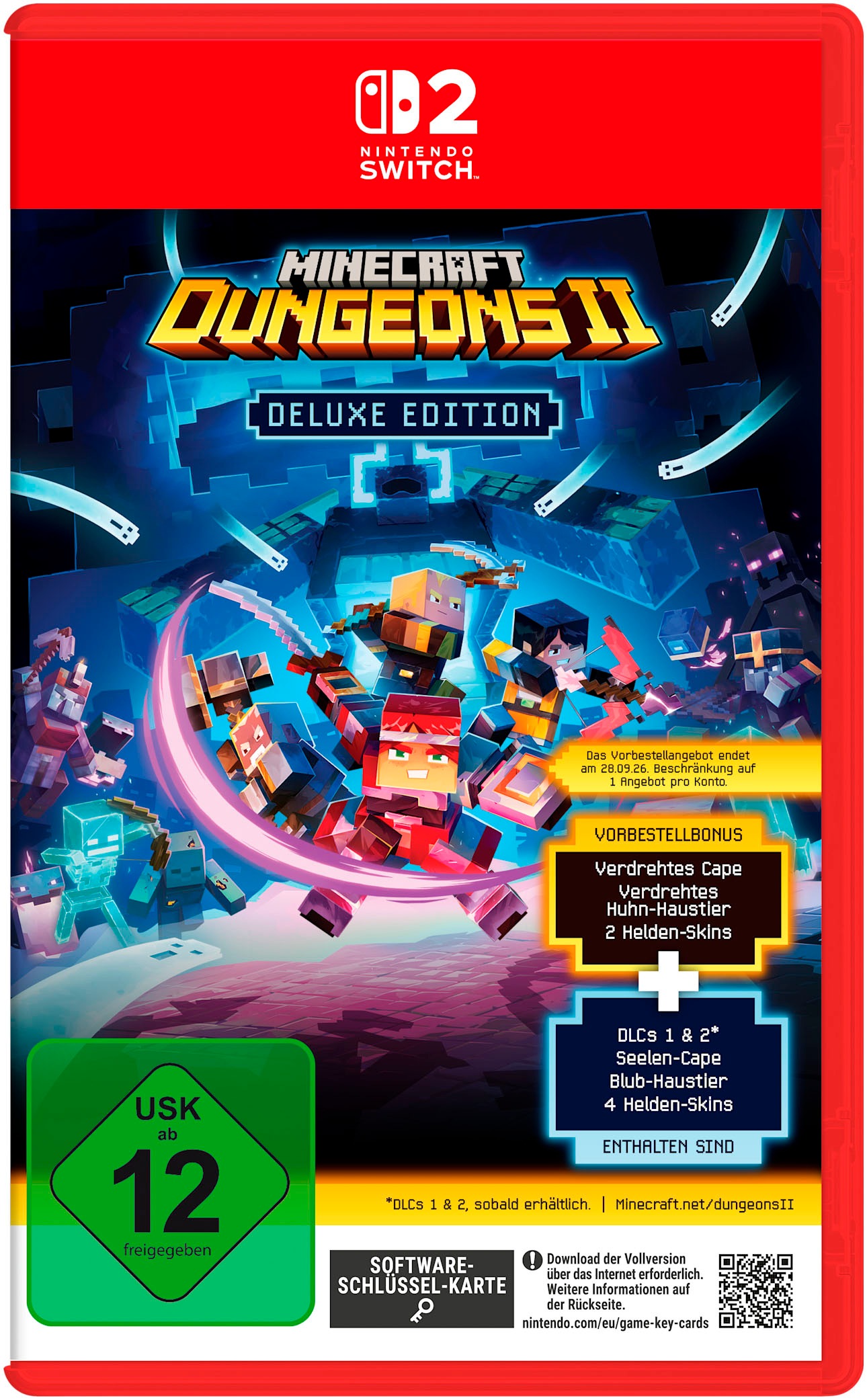 NINTENDO SWITCH 2 Spielesoftware "Minecraft Dungeons II Deluxe Edition", bunt (ohne farbbezeichnung), Nintendo Switch 2, Spielesoftware