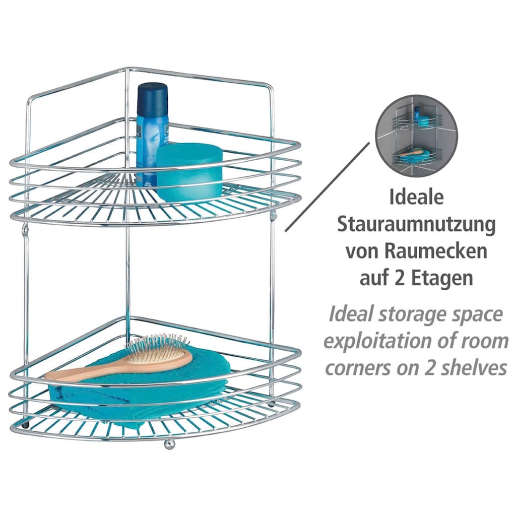 WENKO Eckregal »Milano«, 2 Ablageflächen