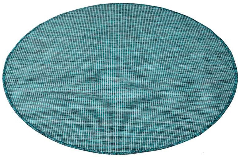 Carpet City Outdoorteppich "PALM2778" rund 5 mm Höhe Wetterfest & UV-bestän günstig online kaufen