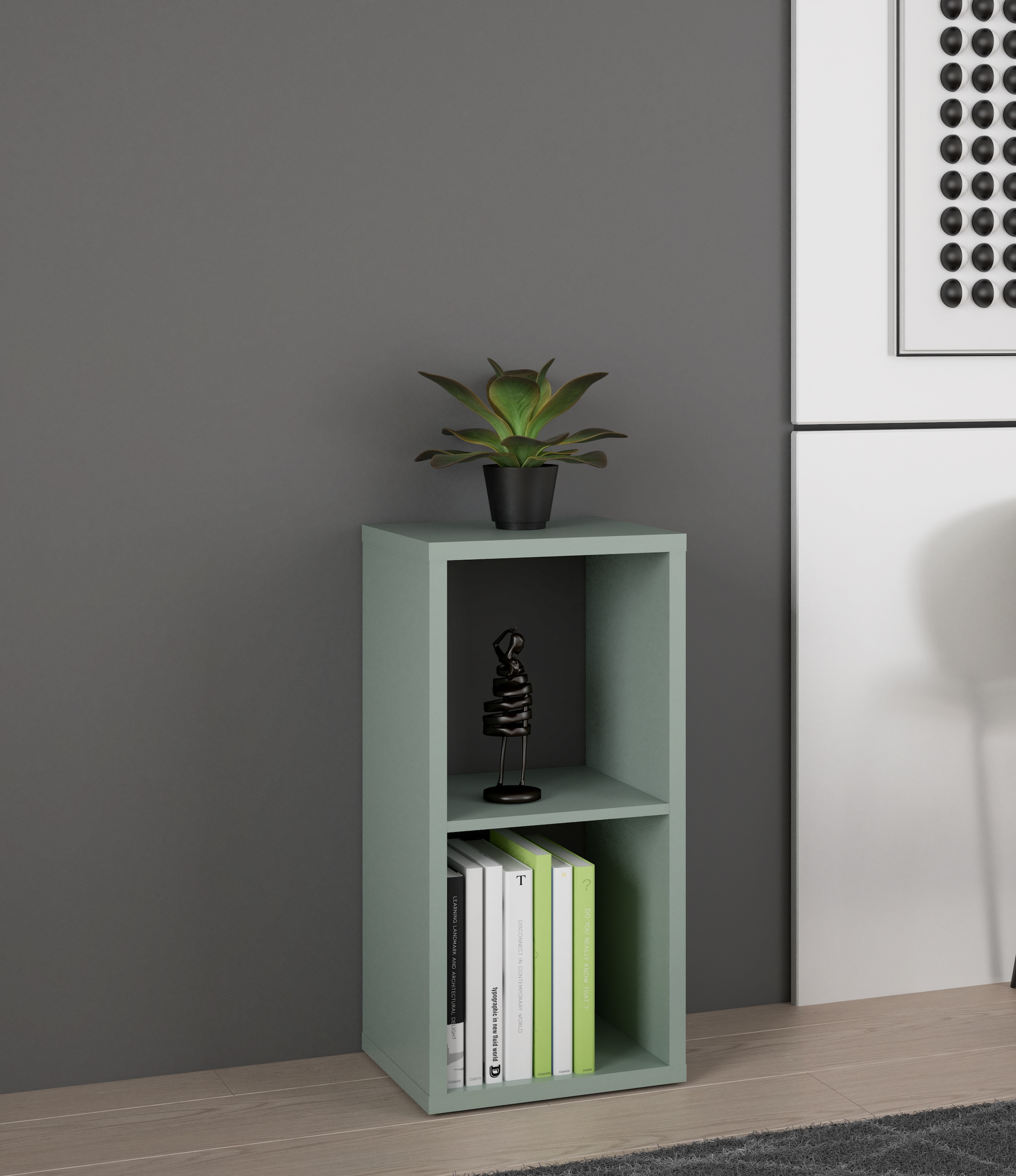FORTE Standregal "Mauro" Regal mit 2 Fächern, B/H/T 38,2x72,9x32,9 cm, langlebige Beschichtung