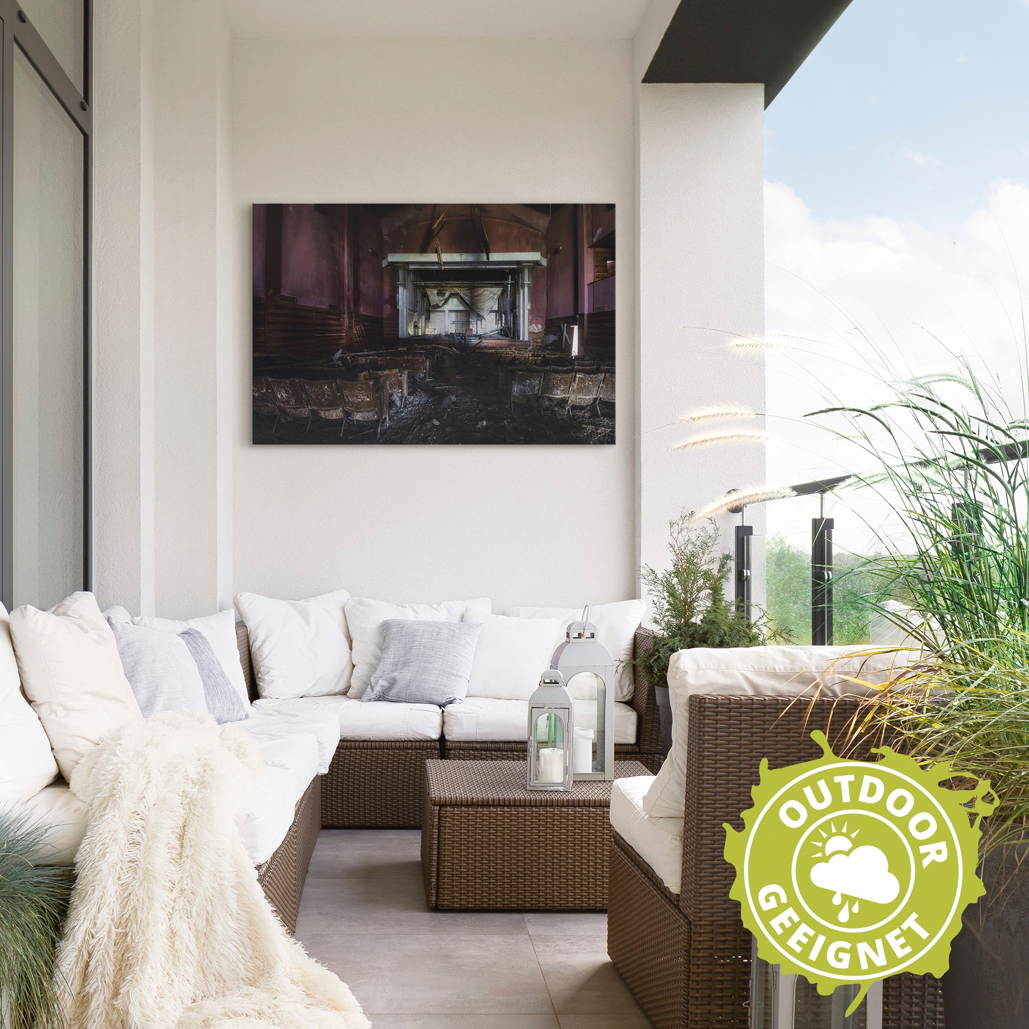 Artland Alu-Dibond-Druck "Lost Place - Kino - verlassene Orte" Gebäude 1 St günstig online kaufen