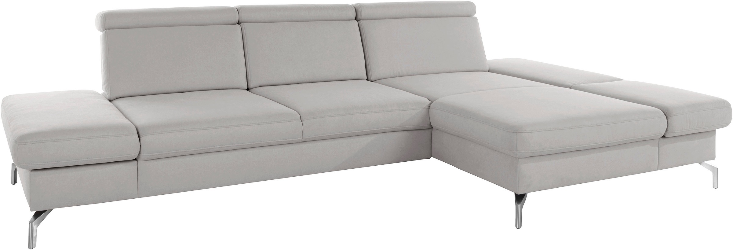sit&more Ecksofa »Brisbane L-Form«, Fußhöhe 15 cm, inklusive Sitztiefen-, Armteil- und Kopfteilverstellung