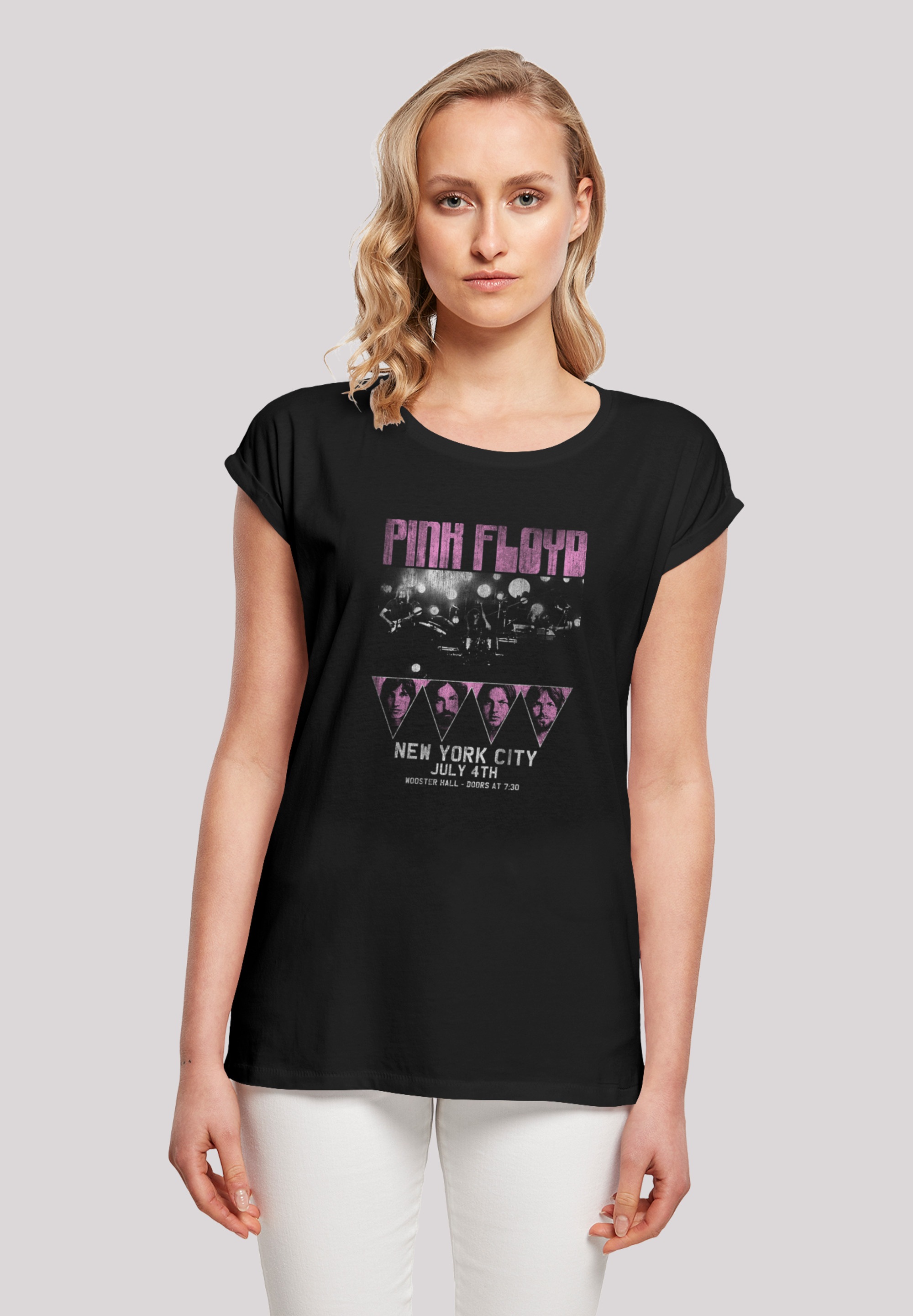 F4NT4STIC T-Shirt »Pink Floyd Tour New York City Vintage Classic Concert«, Damen,Premium Merch,Regular-Fit,Kurze Ärmel,Bandshirt
