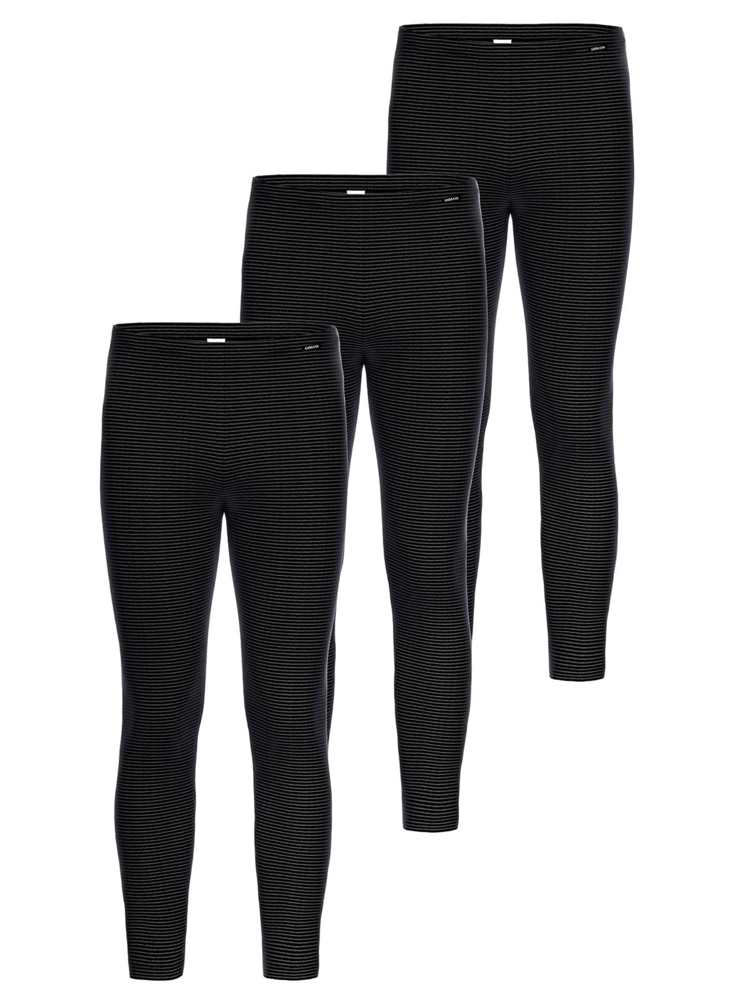 Ammann Lange Unterhose "3er Pack Hose lang ohne Eingriff Day Classic / Jeans Feinripp"