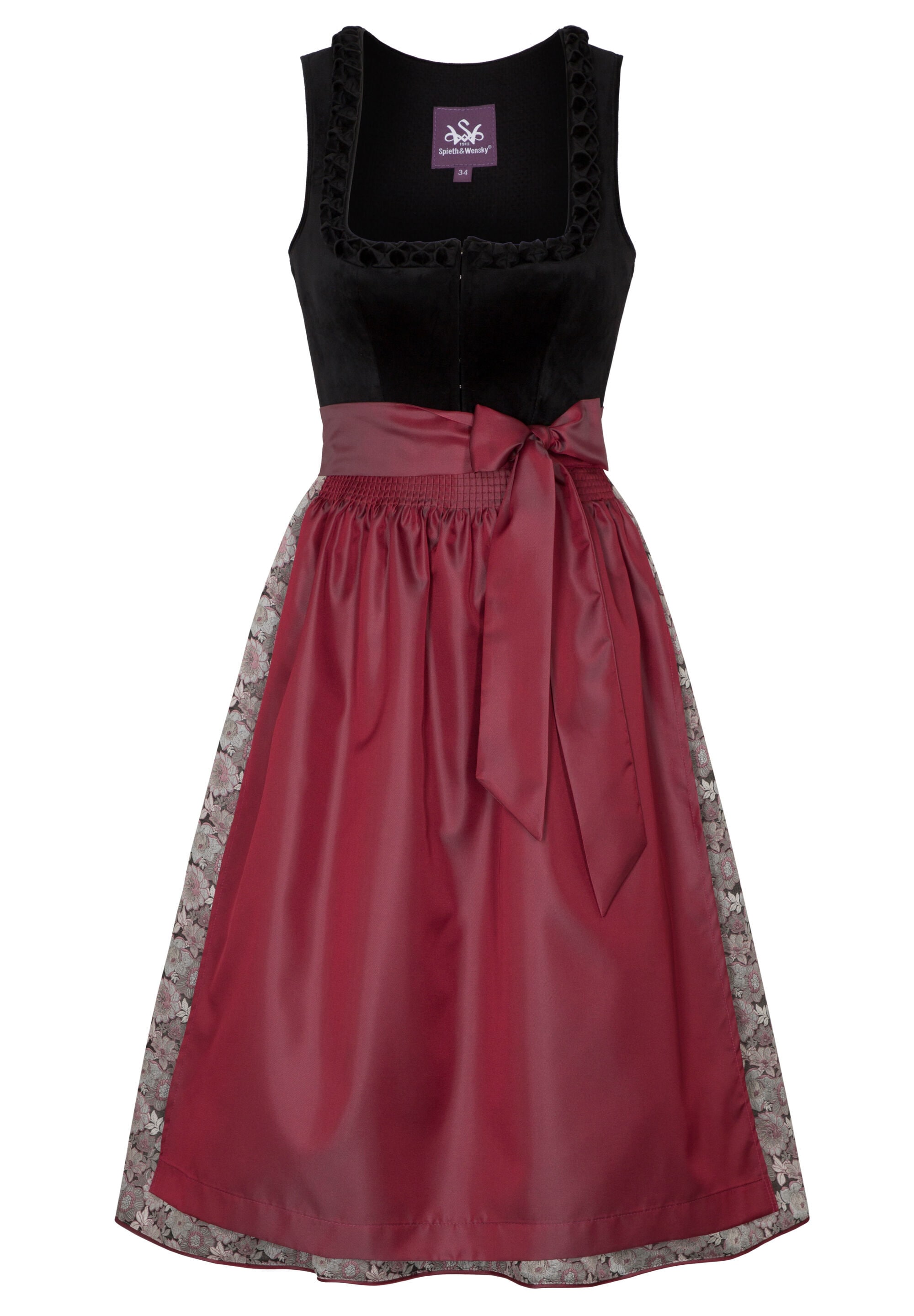 Spieth & Wensky Dirndl "Gloria" feines Samtoberteil