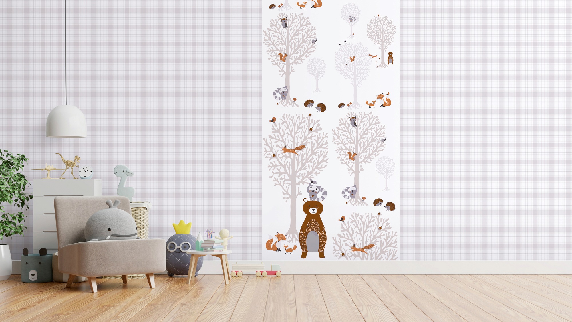 A.S. Création Vliestapete »Little Love«, kariert-grafisch-geometrisch, Tapete Kinder Tapeten Kinderzimmer Schlafzimmer modern Design Optik