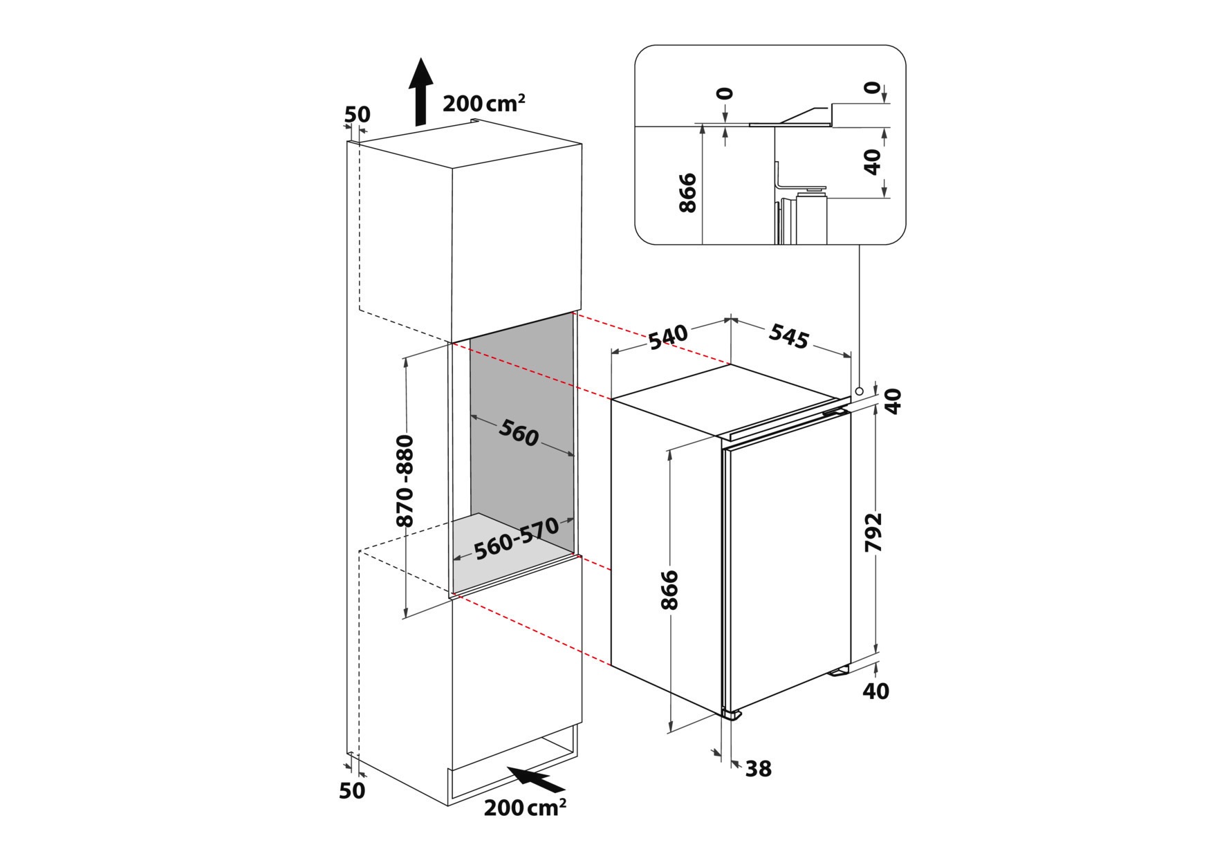 BAUKNECHT Einbaukühlschrank »BKSI 9GF2«