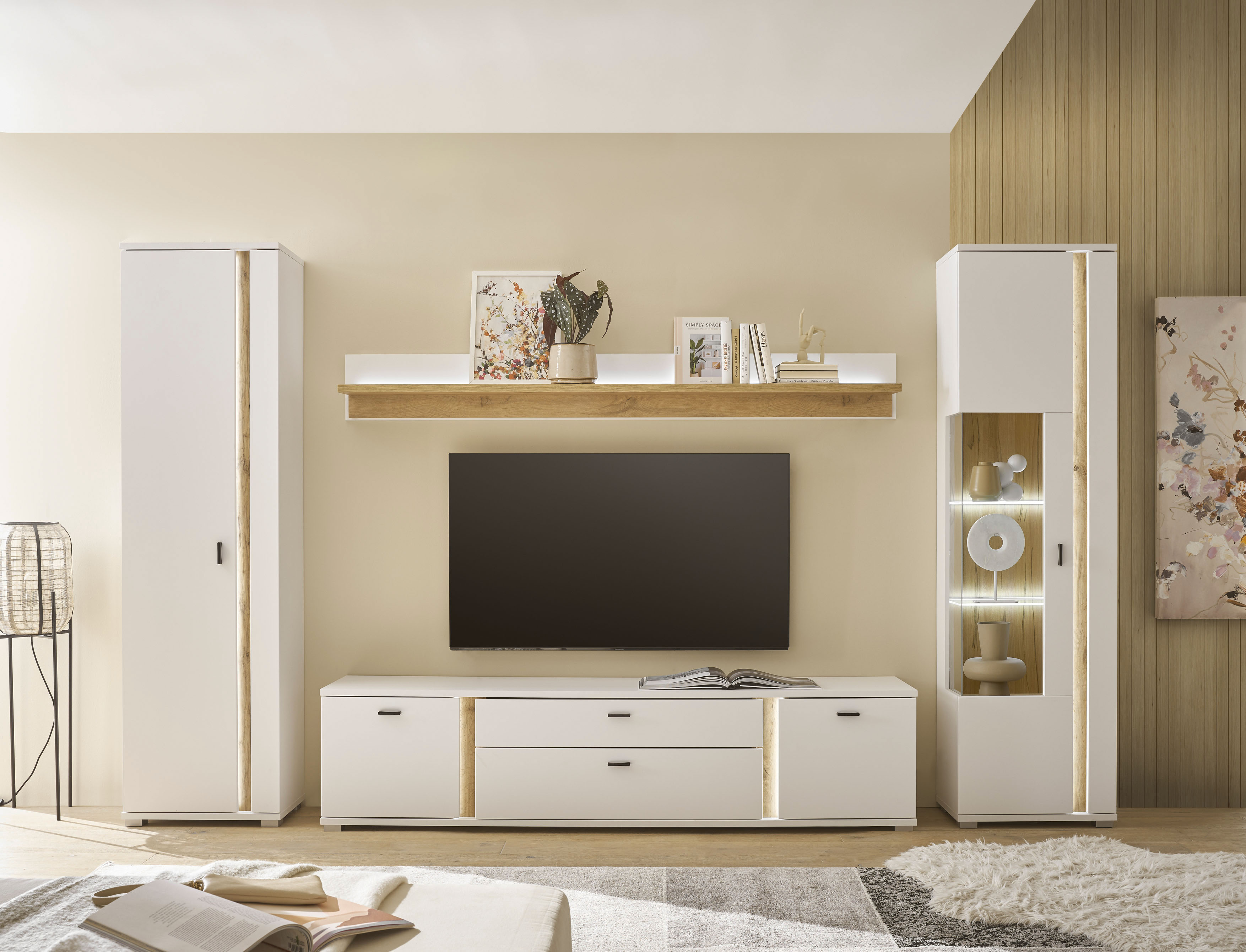 INOSIGN Wohnwand "LONG ISLAND" Set, 4 Stk. tlg. in moderner Trendfarbe,inkl günstig online kaufen